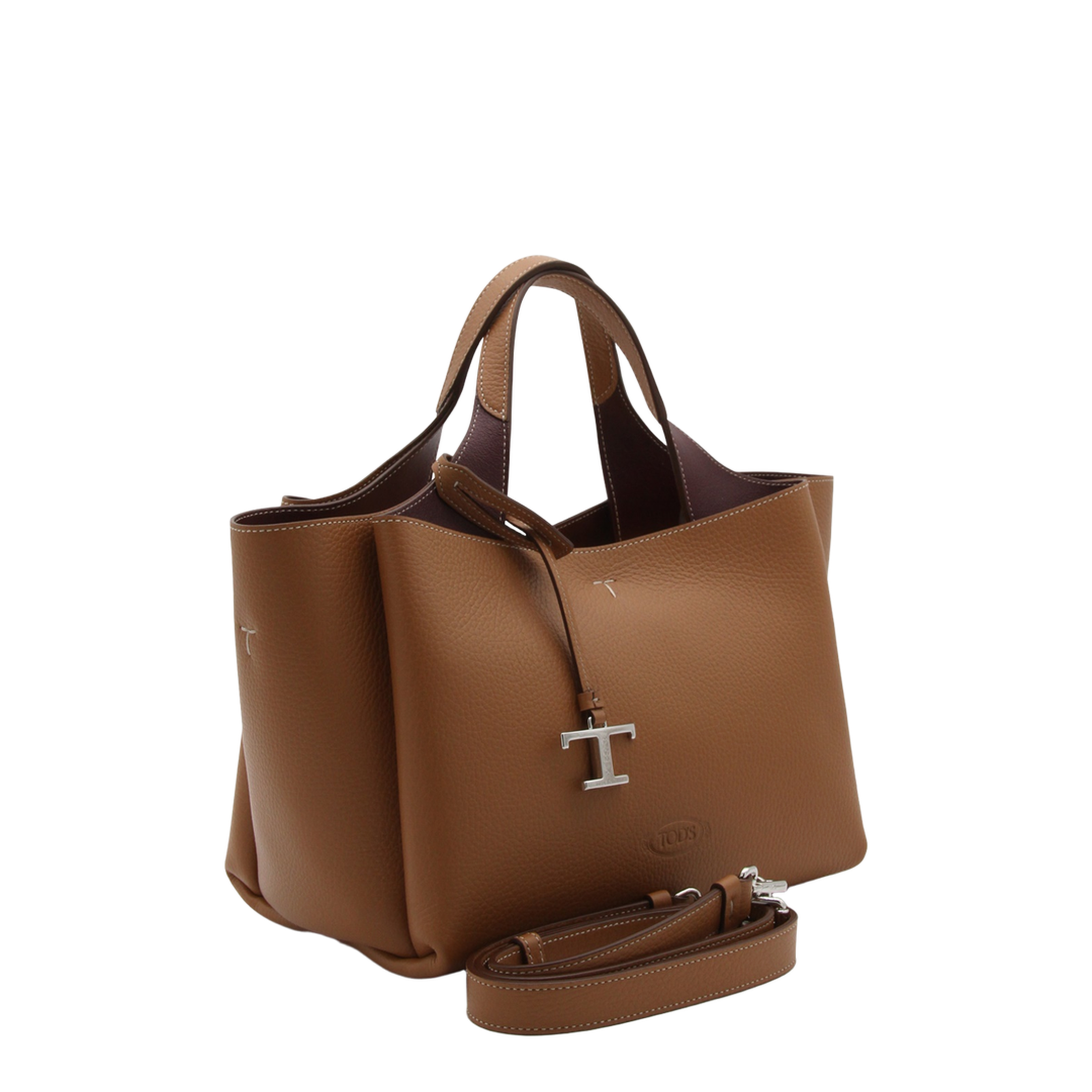 T Timeless Mini Calfskin Top-Handle Bag - Kenya Bordeaux