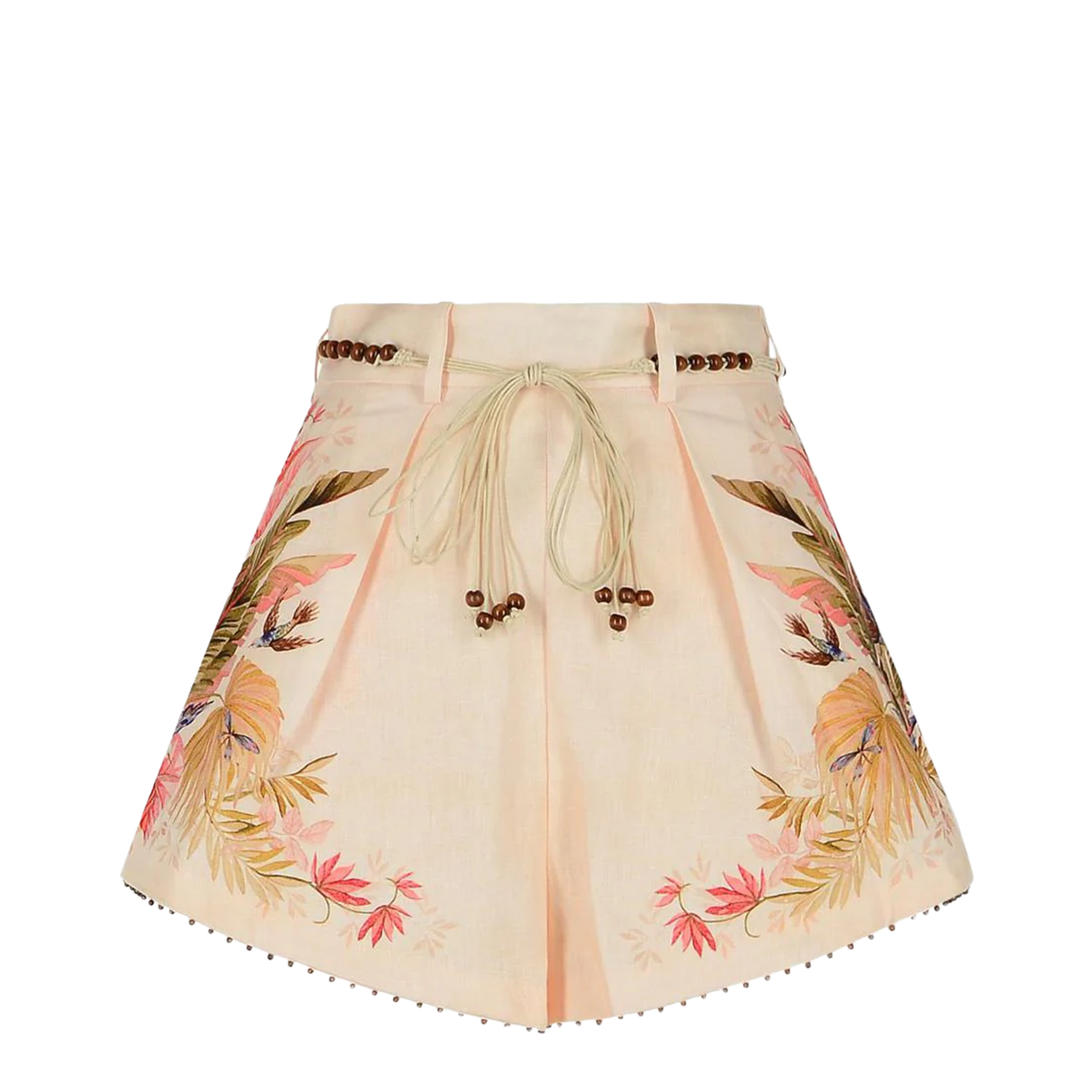 Tuck Linen Pleated Shorts