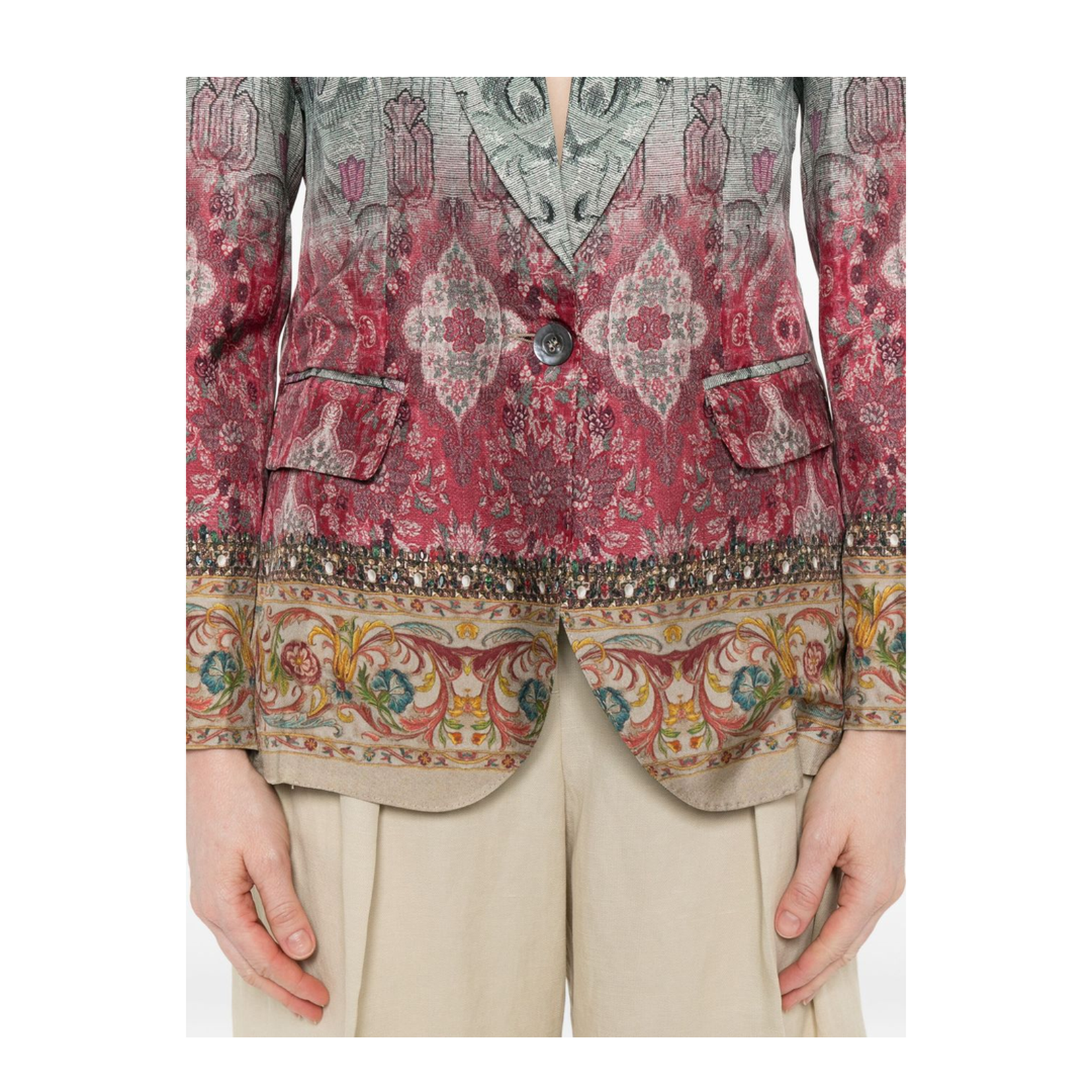 Silk Single-Breasted Jacket