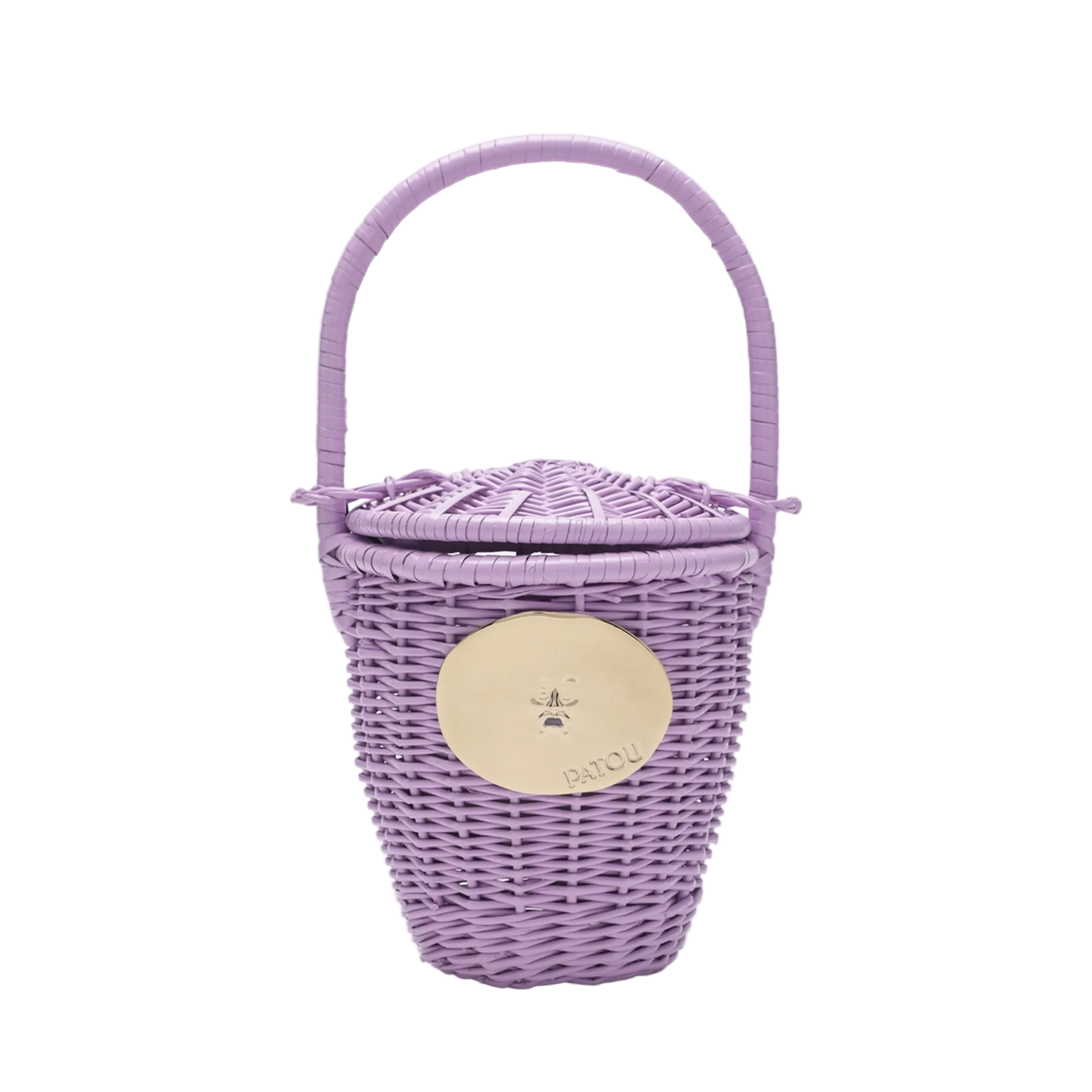 Lilac Wicker Bucket Bag