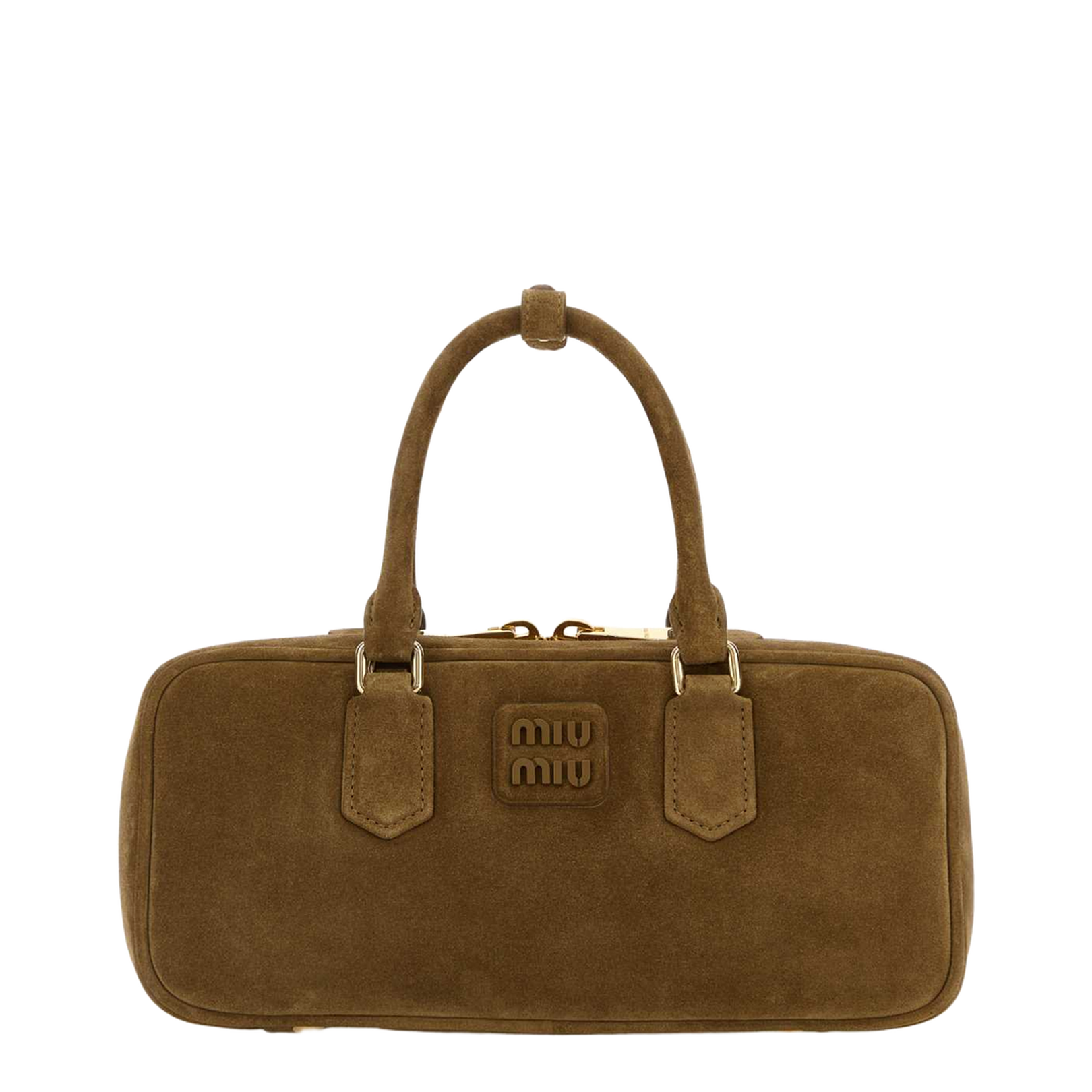Brown Suede Arcadie Handbag