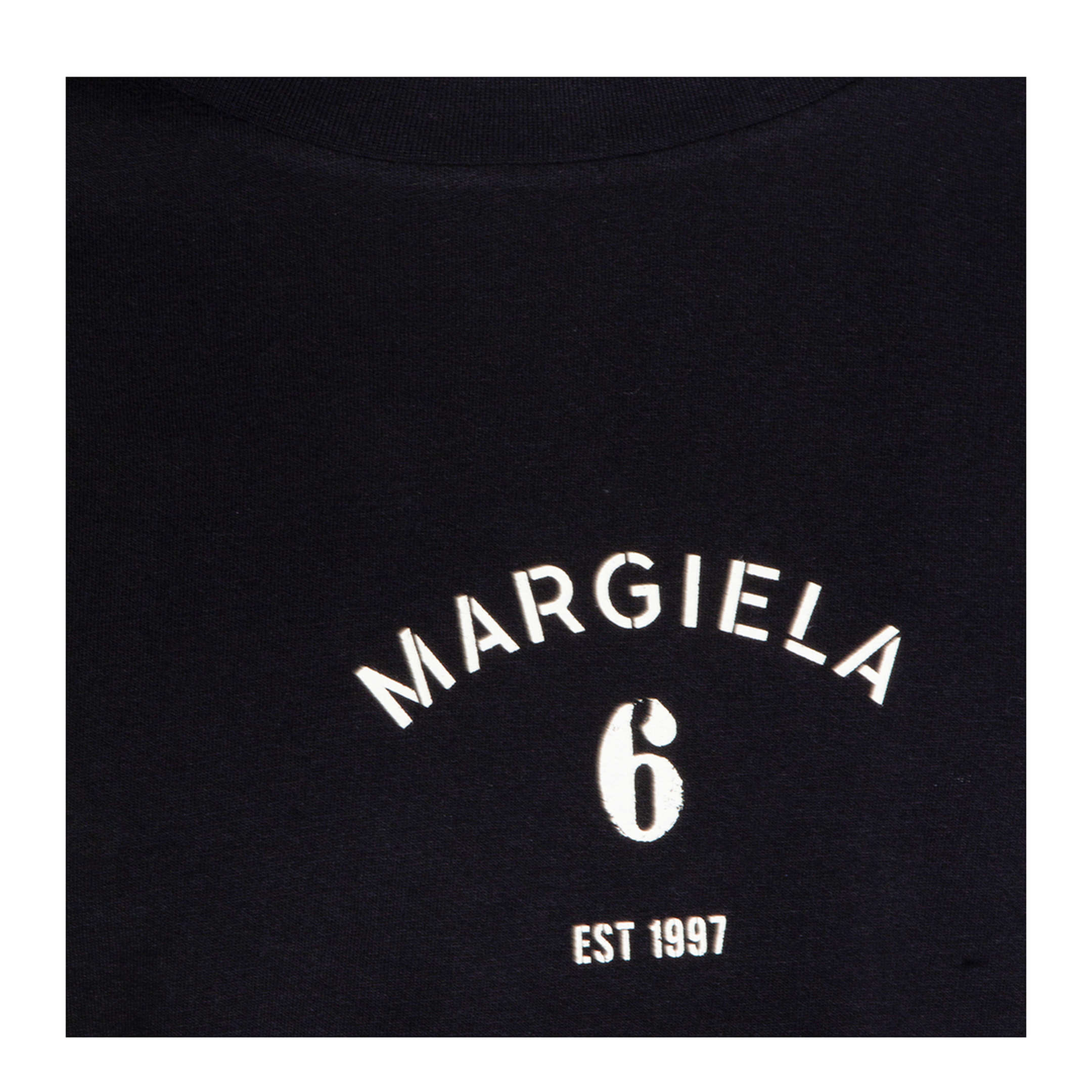 Black T-shirt with logo print
