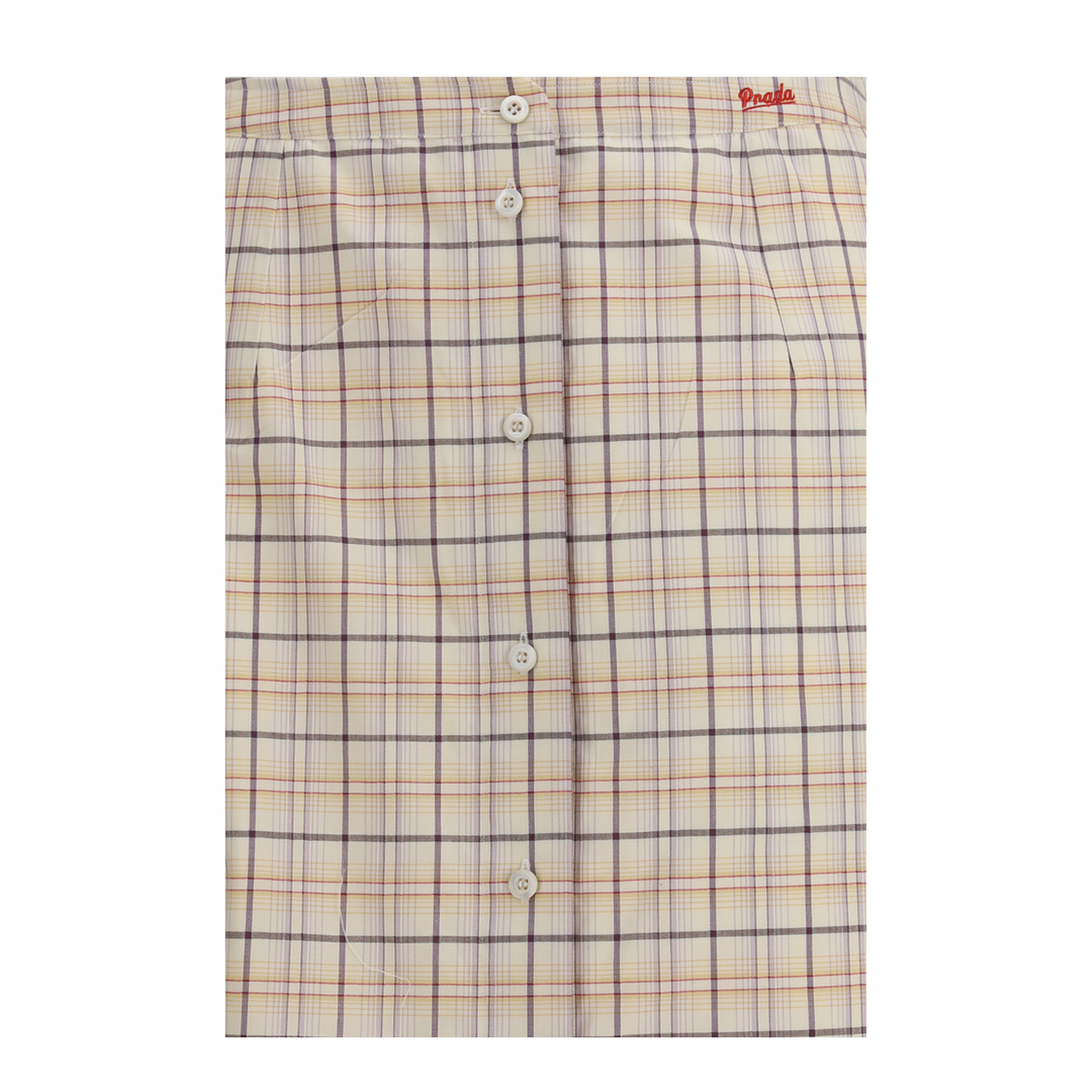 MAYFEYR - Prada - Checked Cotton Poplin Pencil Skirt - P122IRSOOO171C