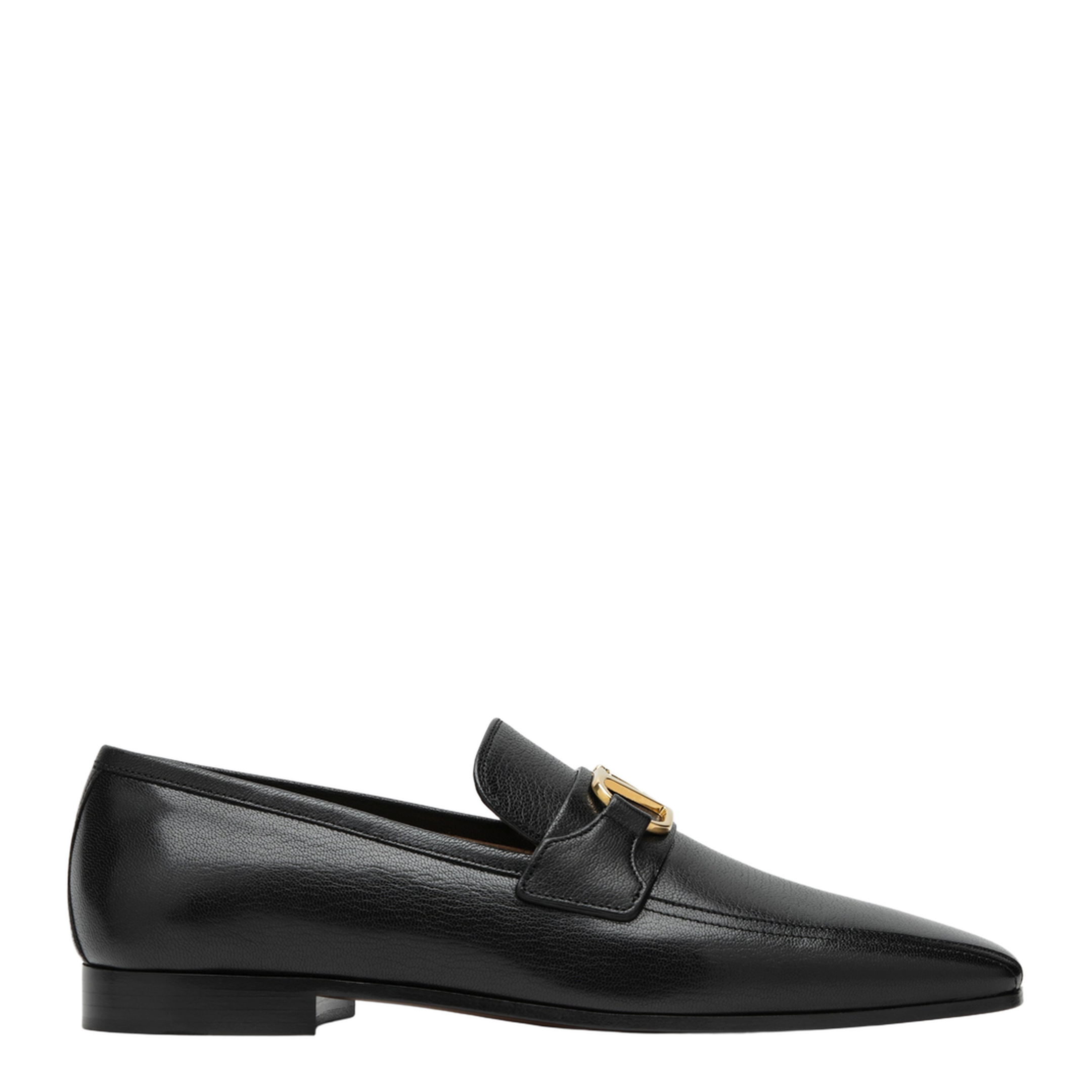 Black Goatskin Slip-On Loafers