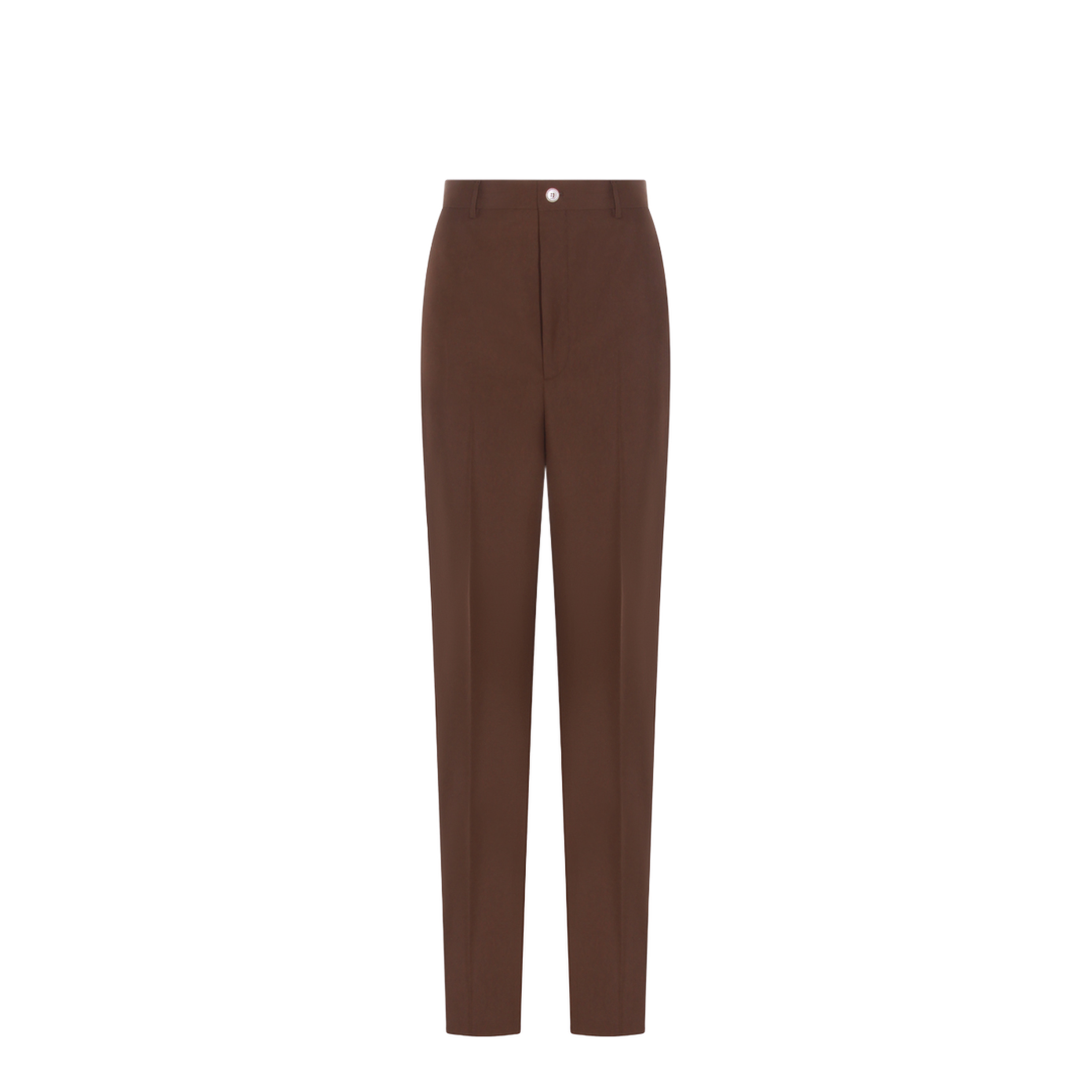 Wide Fit Trousers In Brown