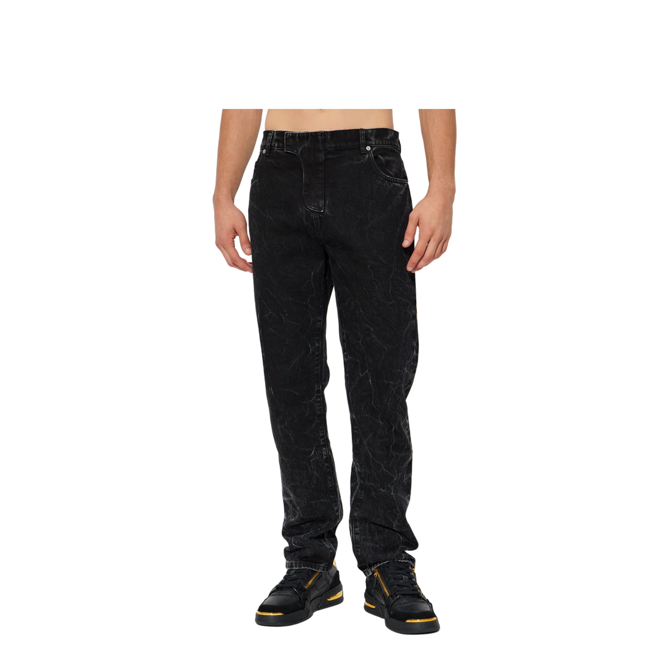 Vintage Effect Jeans Black