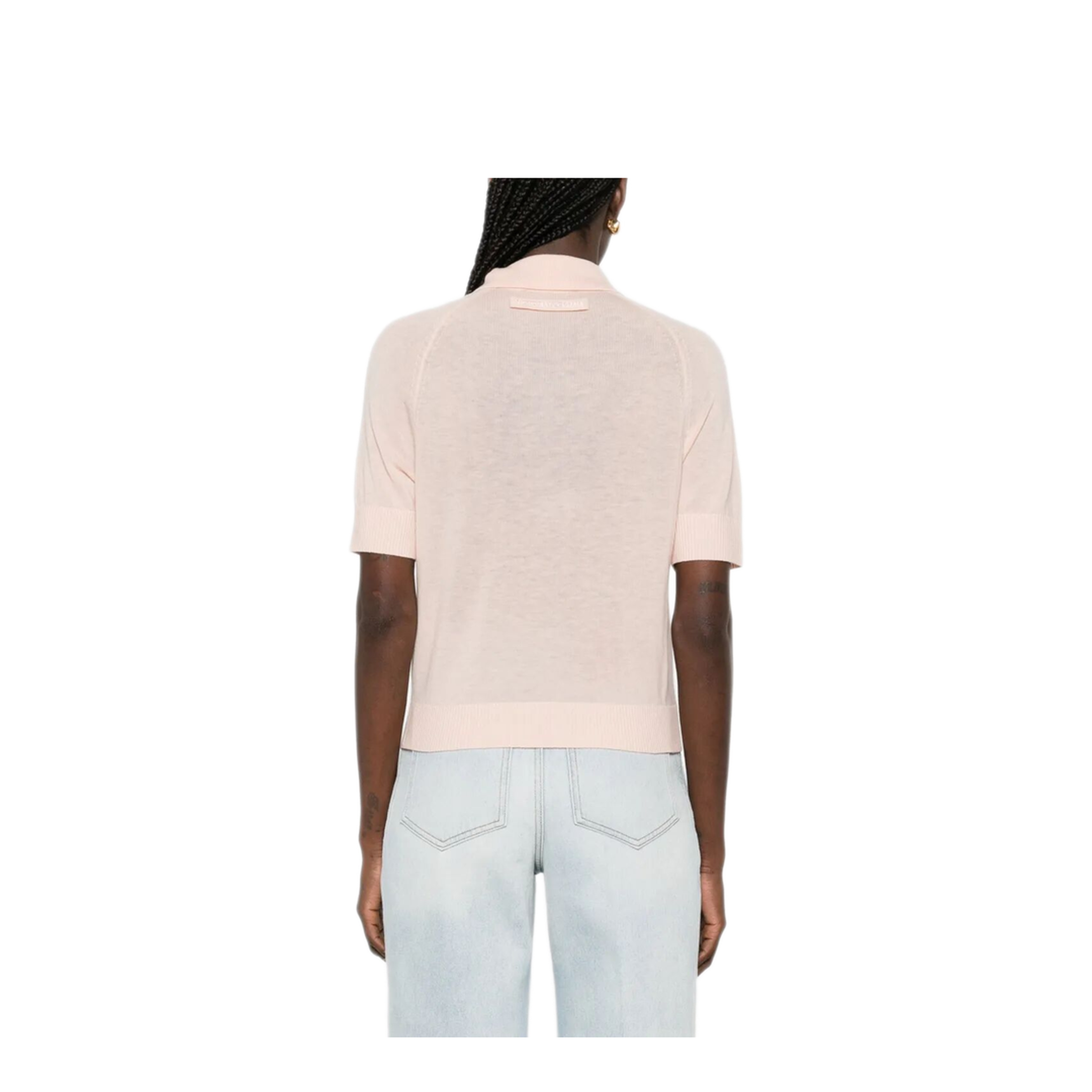 MAYFEYR - Victoria Beckham - Lightweight Fine Gauge Knitted Polo Top - 1126KTP007013A9443