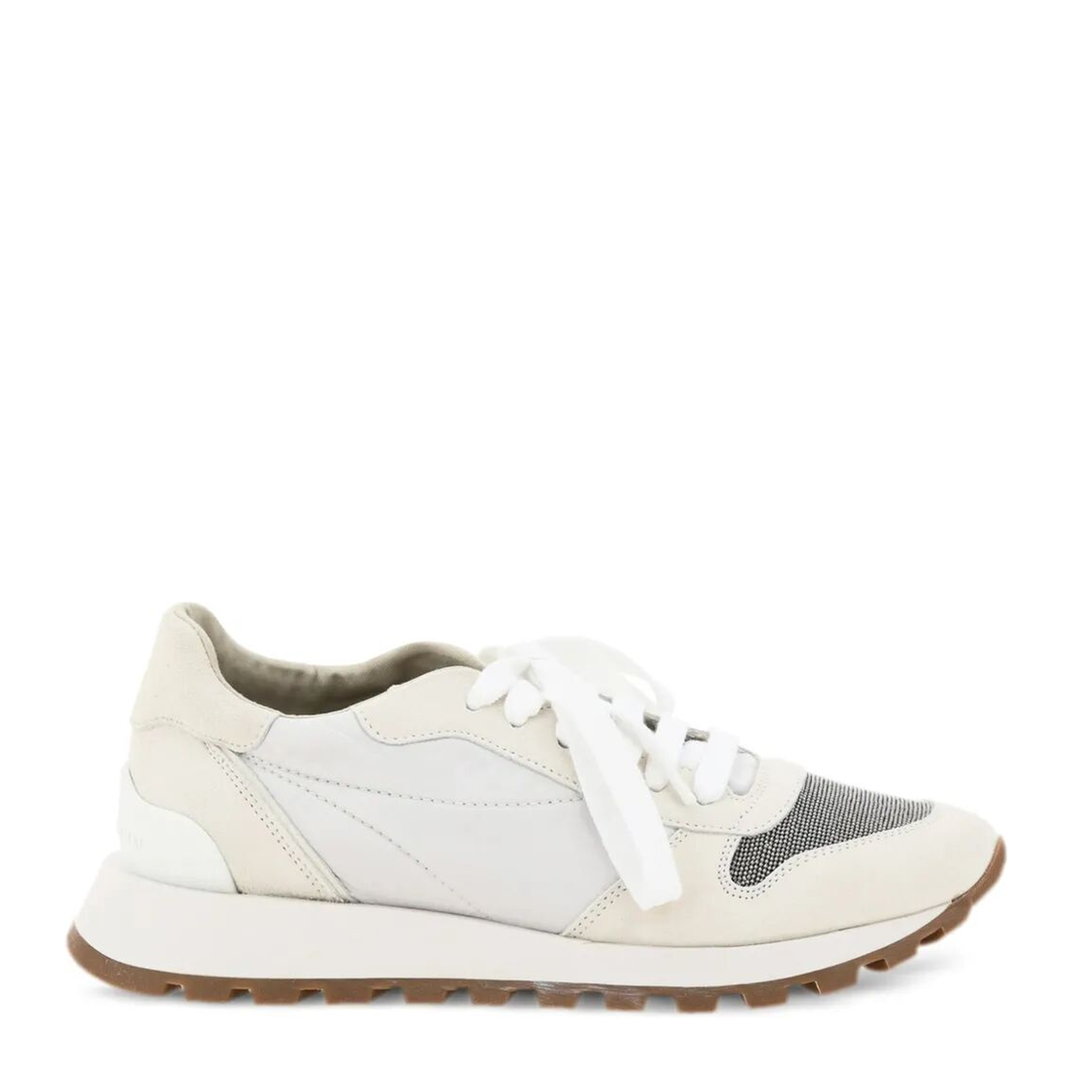 MAYFEYR - Brunello Cucinelli - Suede And Techno Fabric Runners With Precious Toe - MZSFG1960C6280
