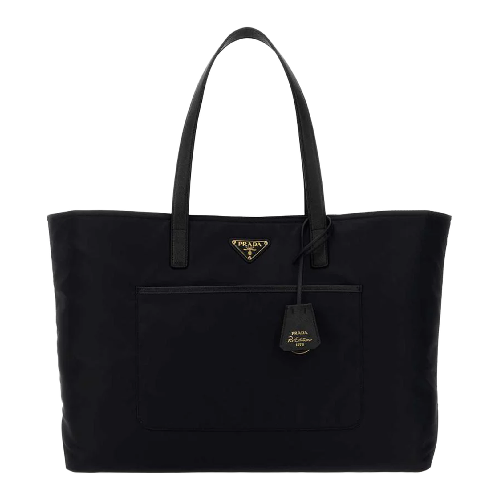 Black Re-Nylon Large Re-Edition 1978 Shopping Bag