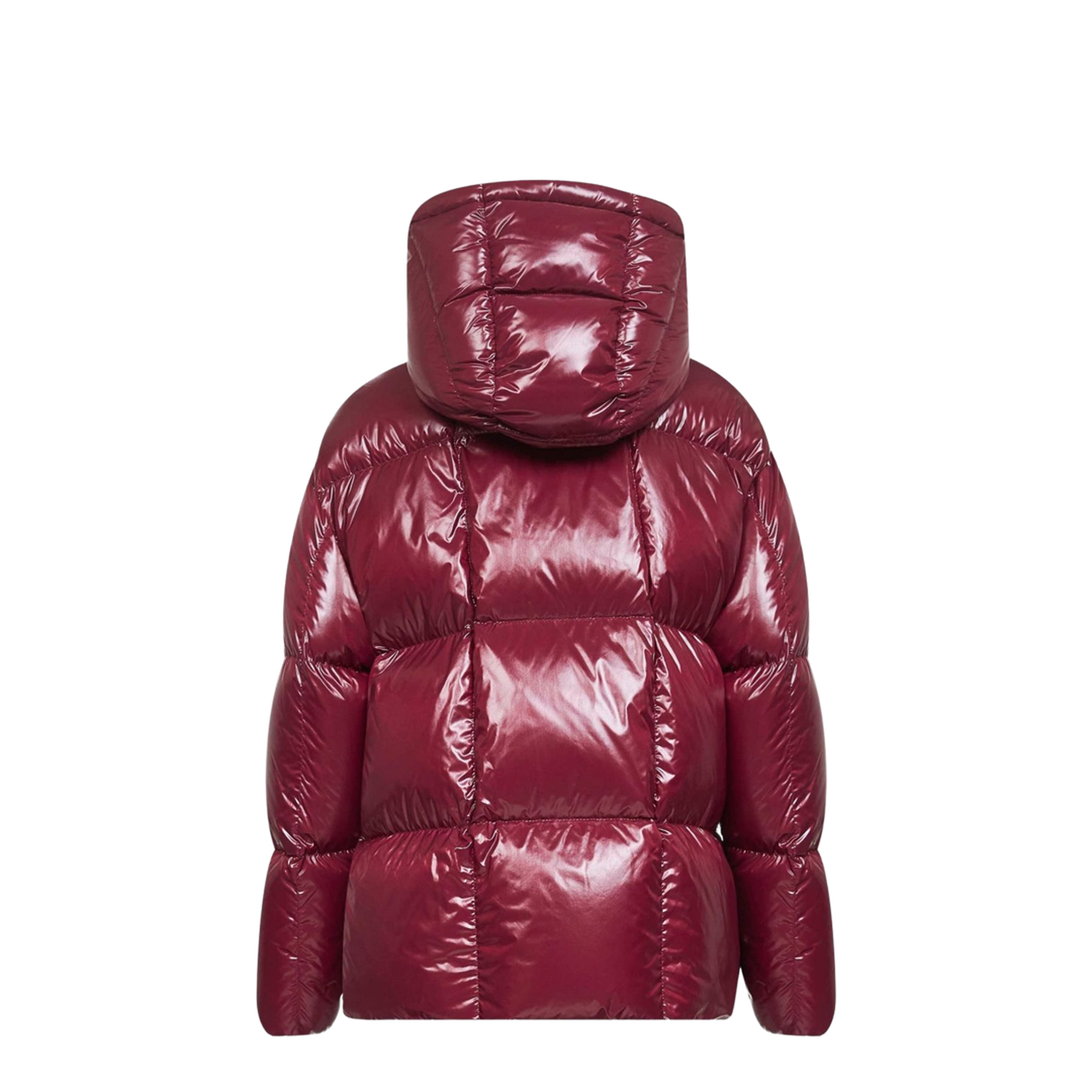 Red Parana Hooded Short Down Jacket