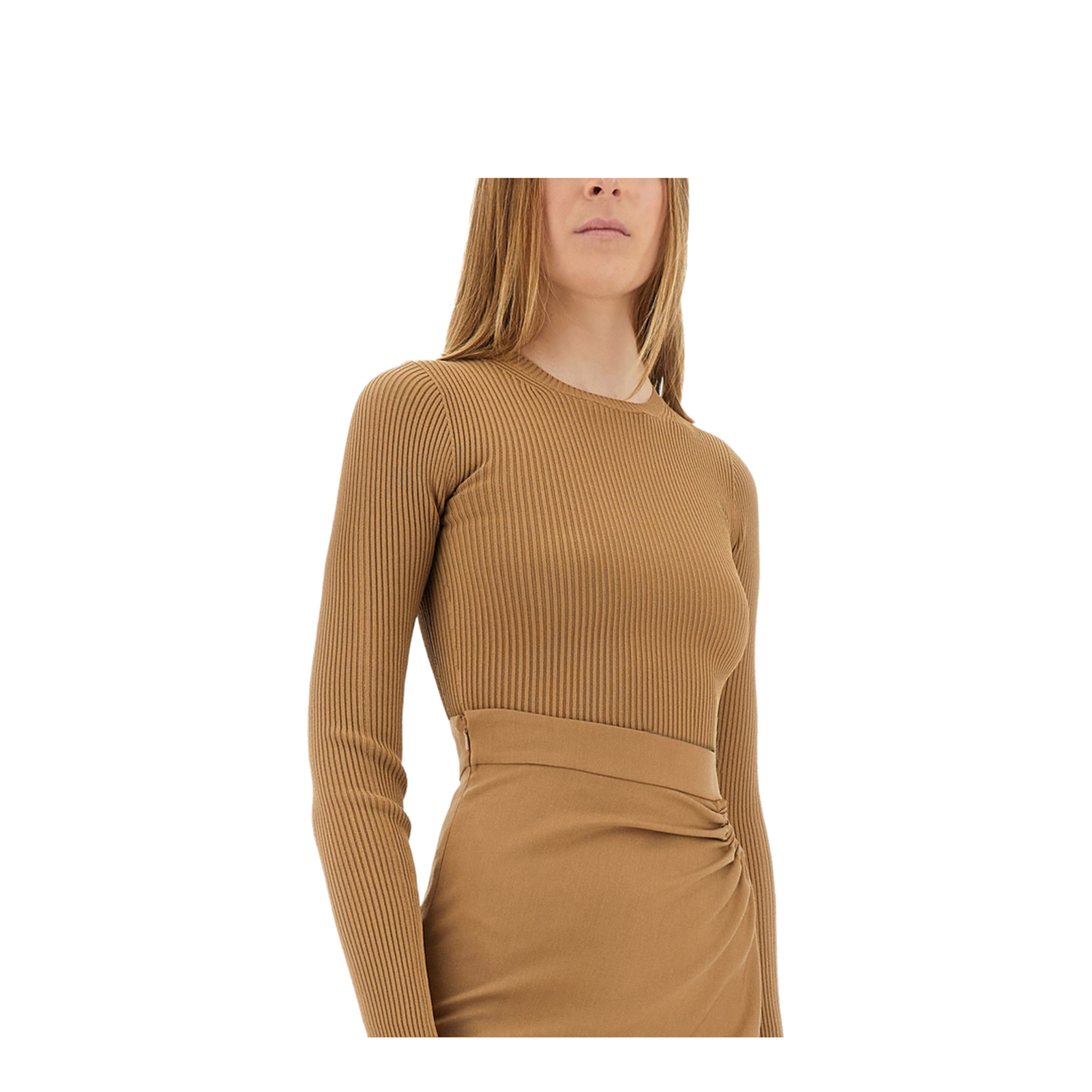 Rib Texture Crop Sweater