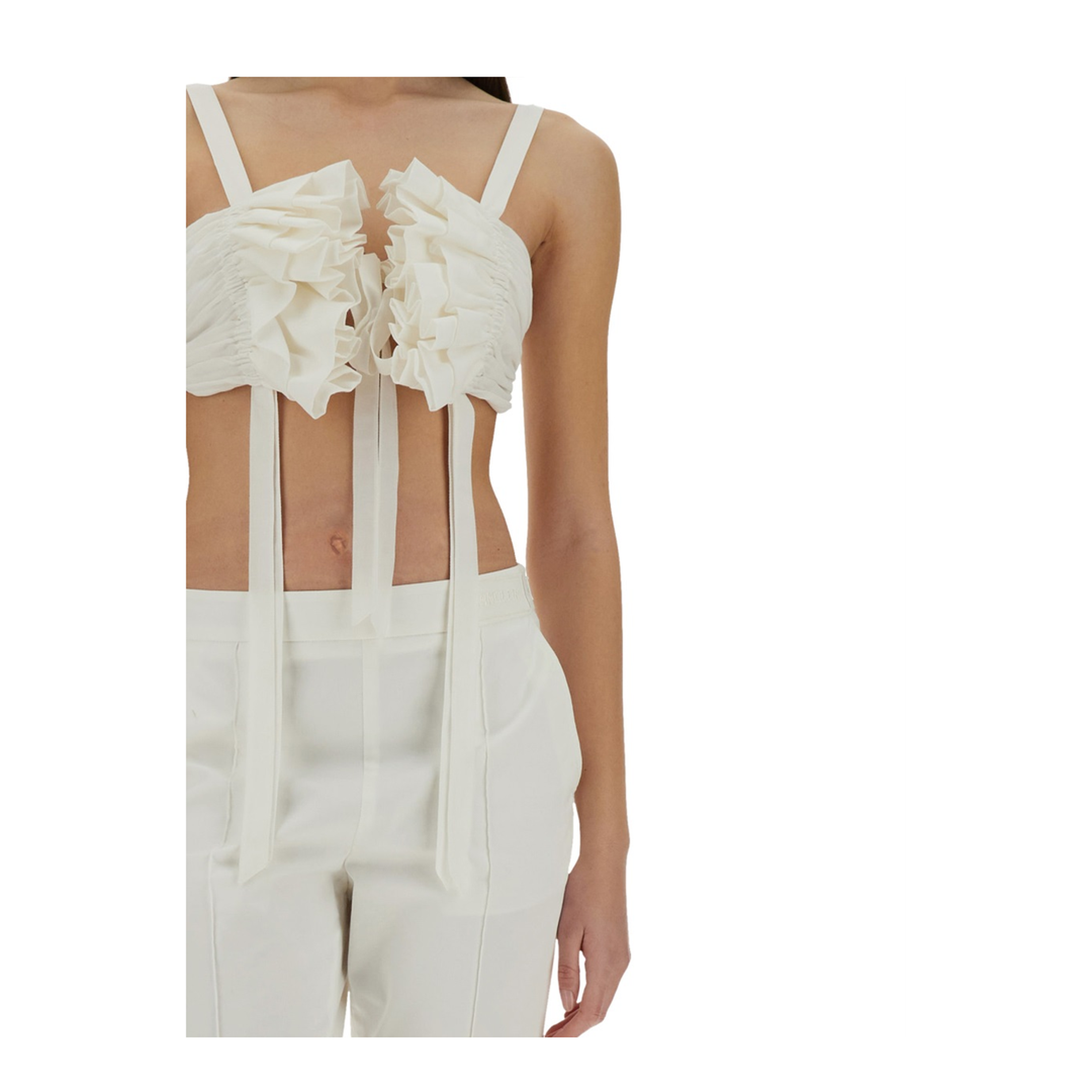 Cotton and Silk Voile Crop Top