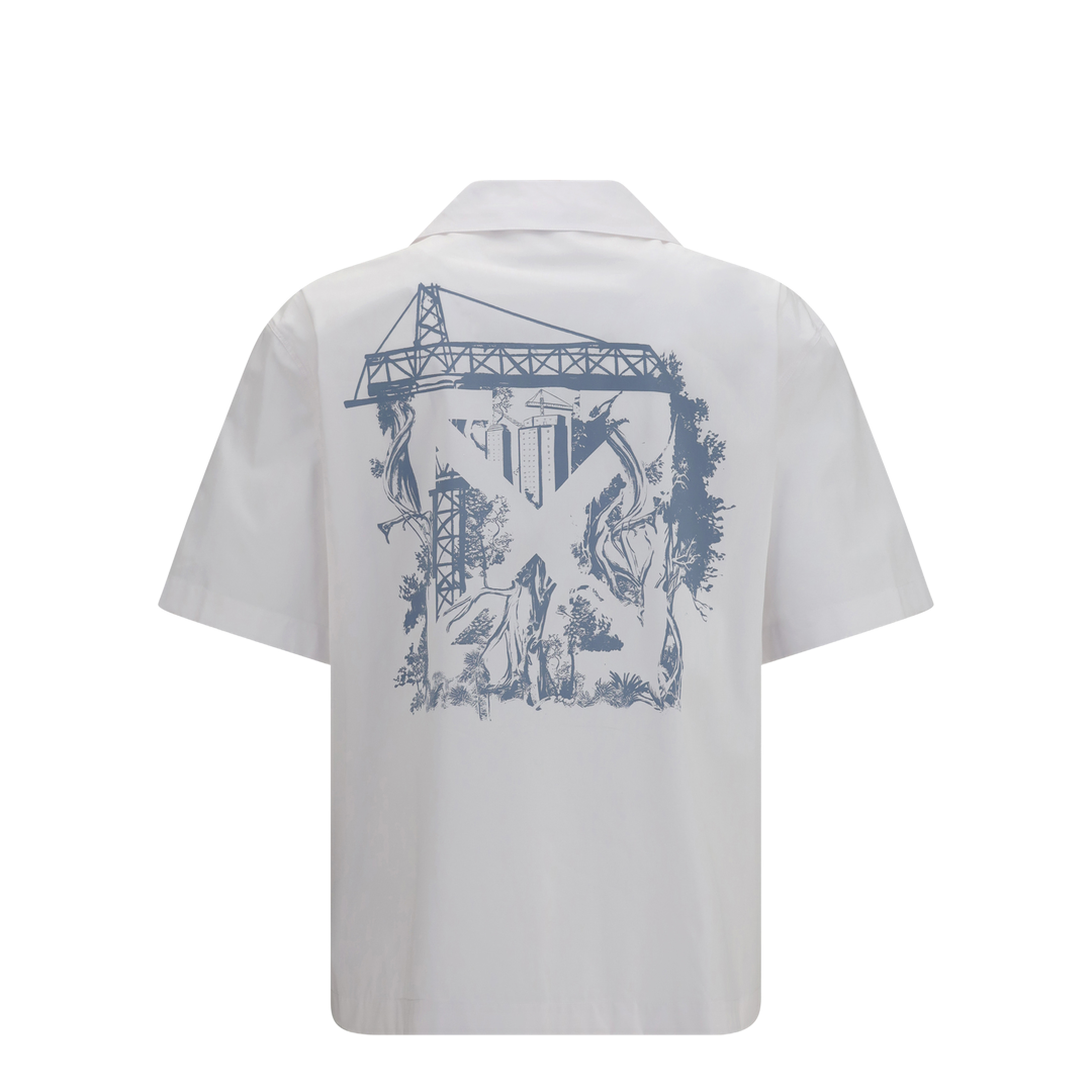MAYFEYR - Off-White - City Nature Bowling Shirt - OMGG01QF26FAB00110