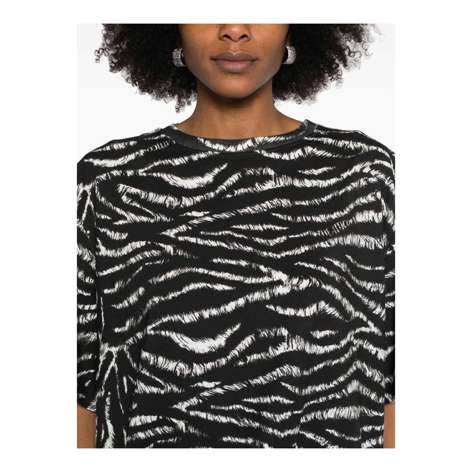 Zebra Print Cotton T-Shirt