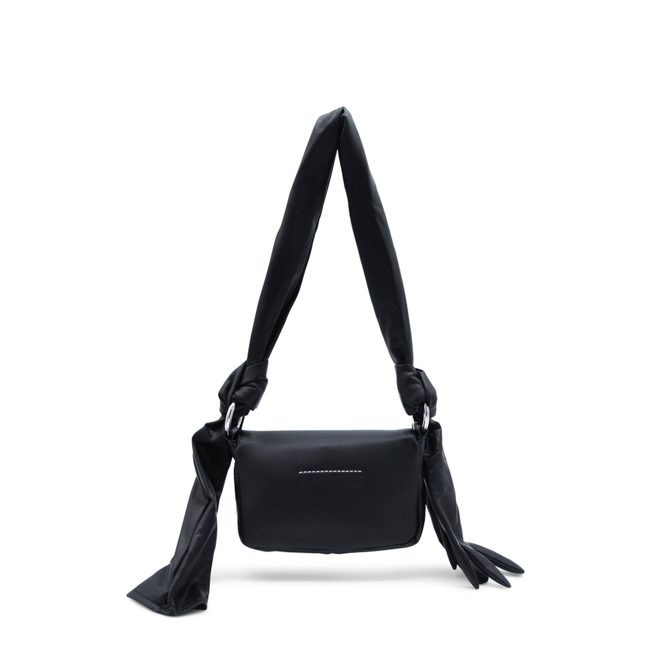 Glove Small Coated Polyester Shoulder Bag - Black