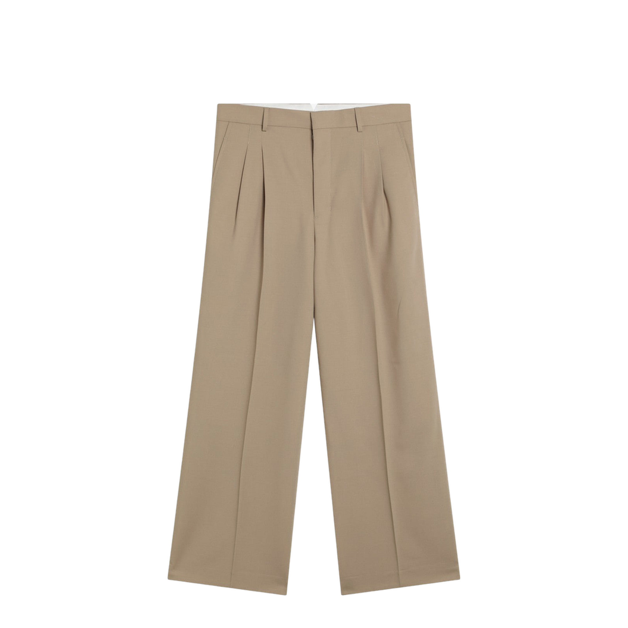 Beige Wool Trousers