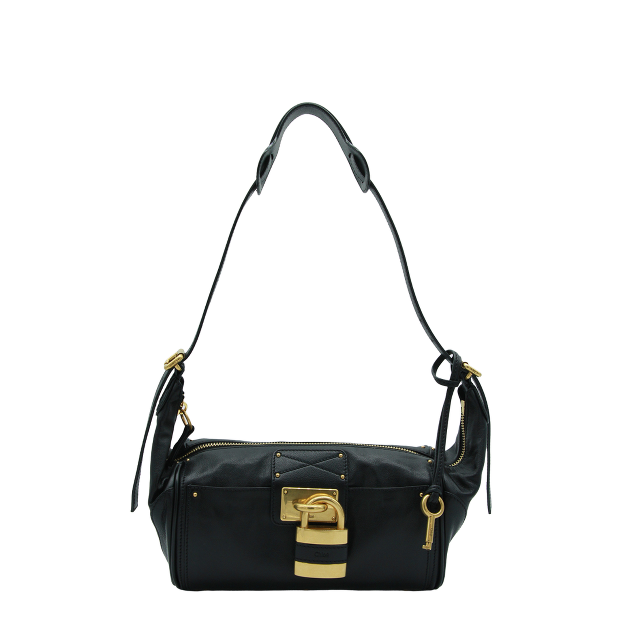 Paddington Grained Buffalo Leather Crossbody - Black