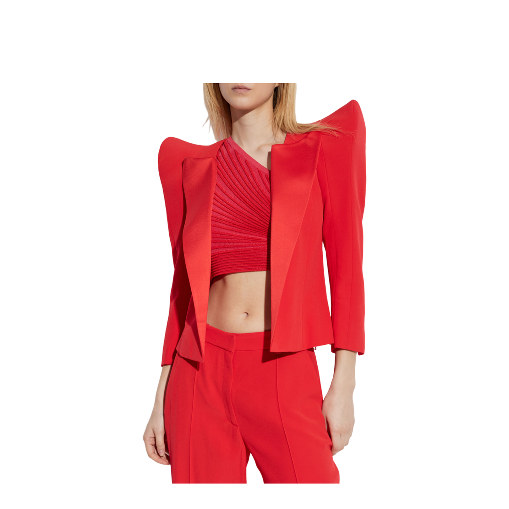 Blazer with Decorative Shoulders