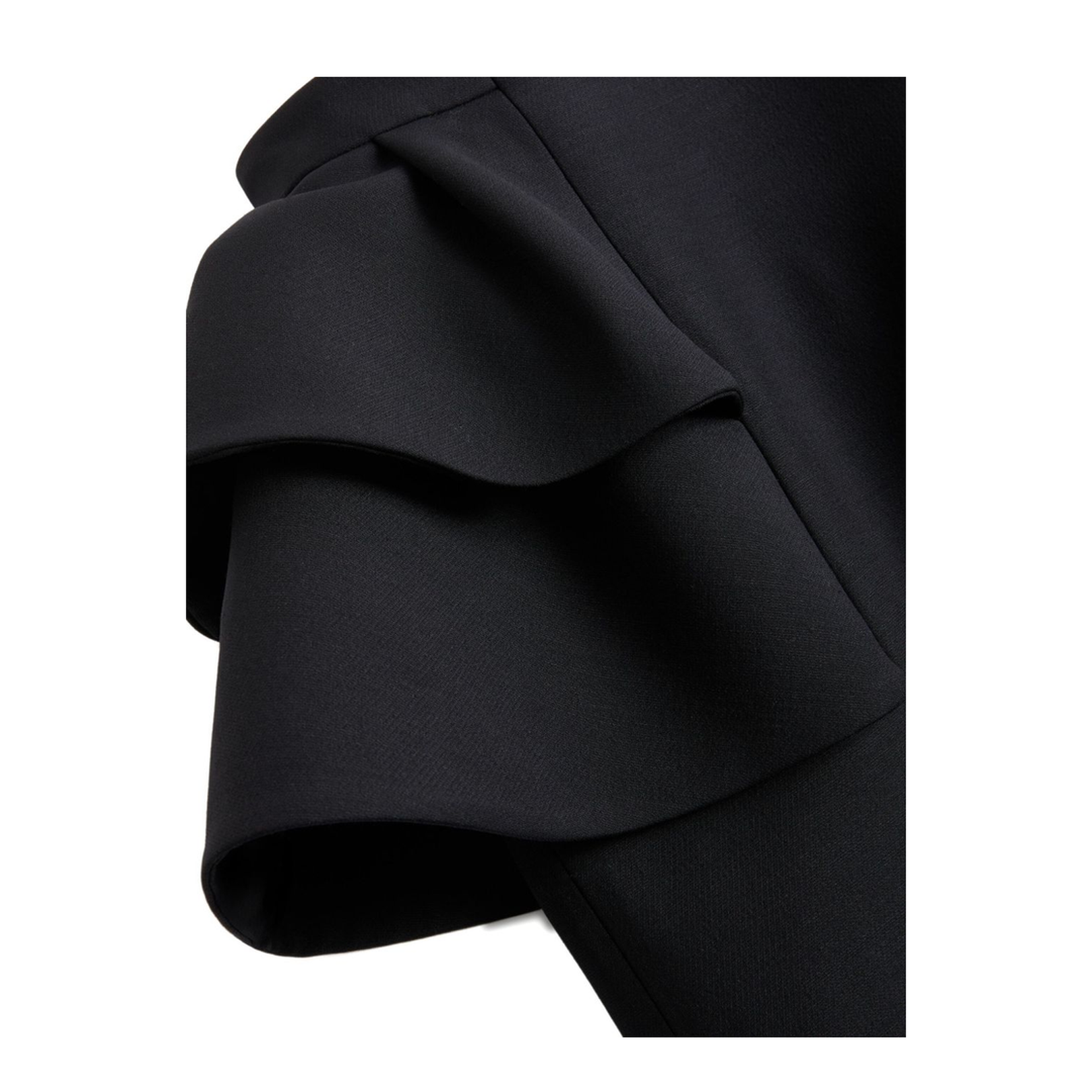 Wool And Silk Midi Skirt In Black