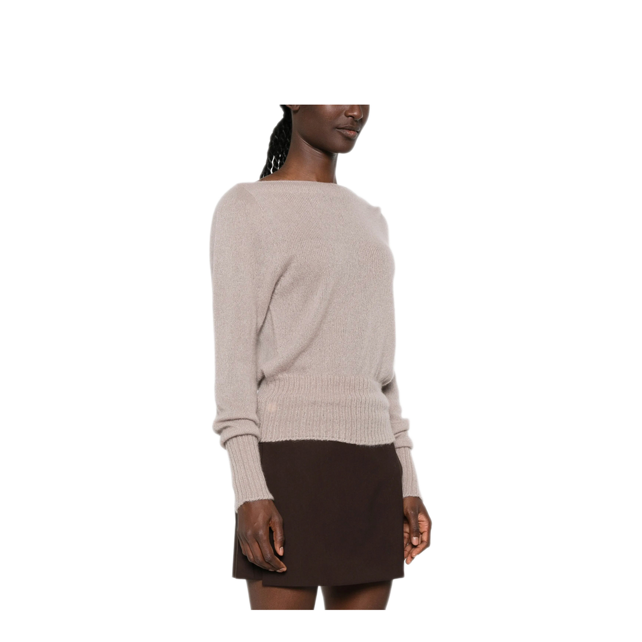 MAYFEYR - Tom Ford - Long Sleeve Boat Neck Knit With Metal Plaque - MAK1380YAX921PCO