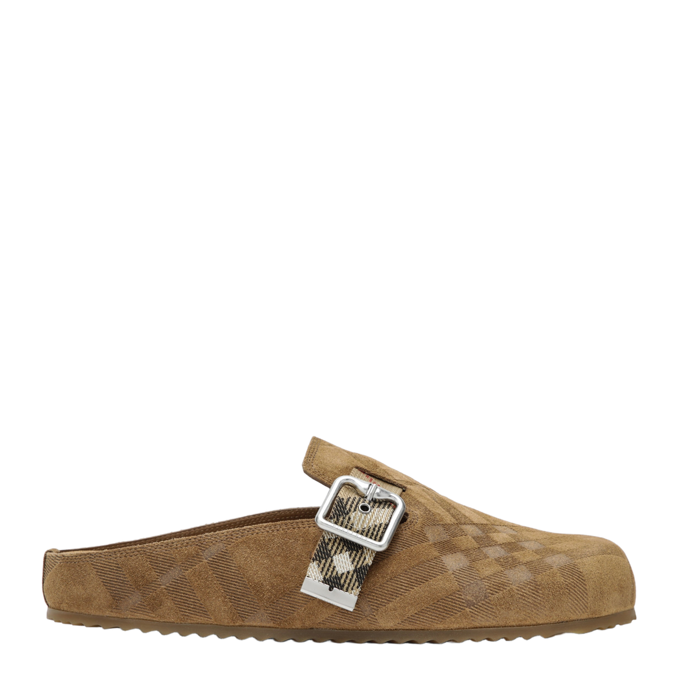 Urchin Clogs in Suede with Check Pattern