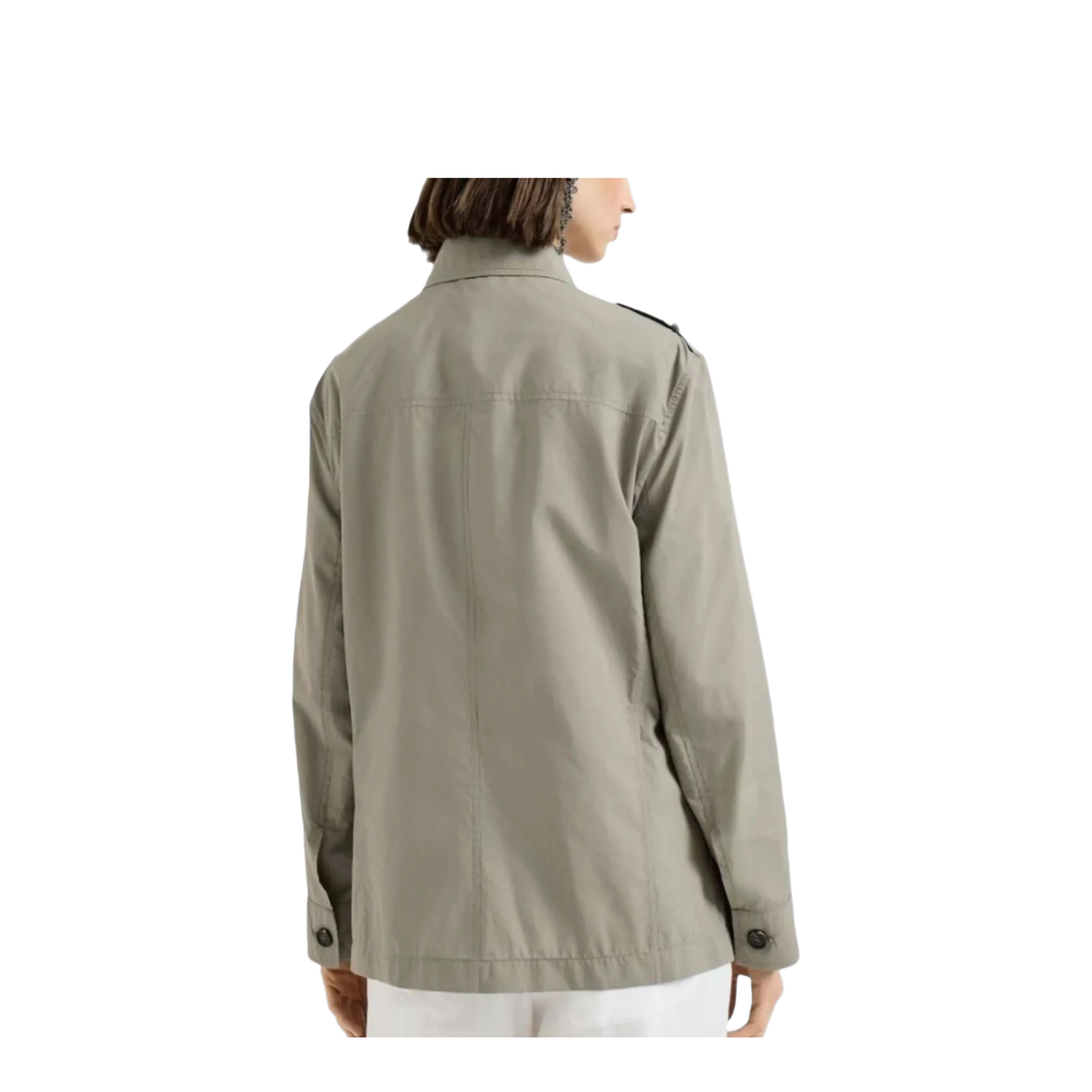 Lightweight Techno Cotton Jacket - Khaki