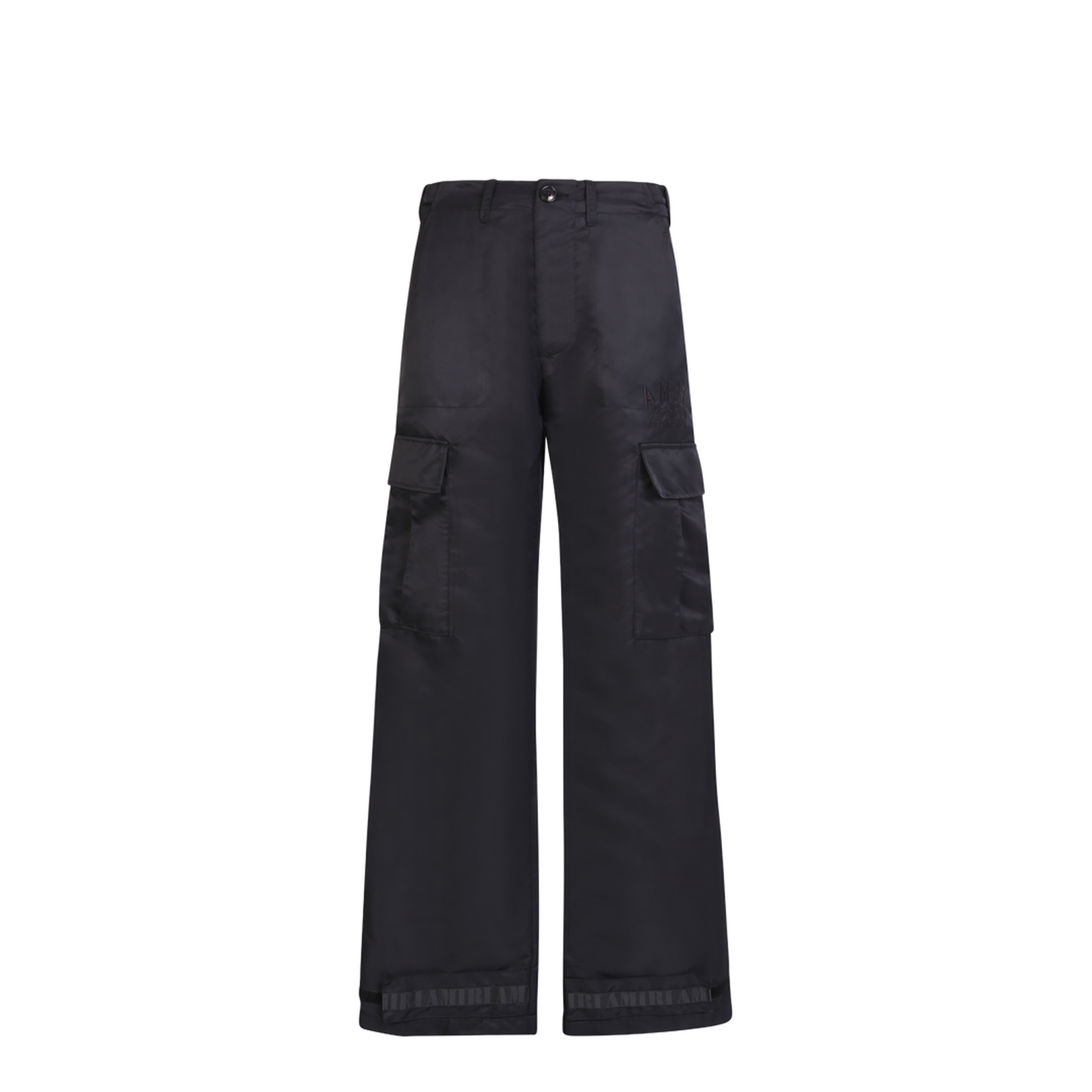 Parachute Trousers with Cargo Pockets and Embroidered Logo