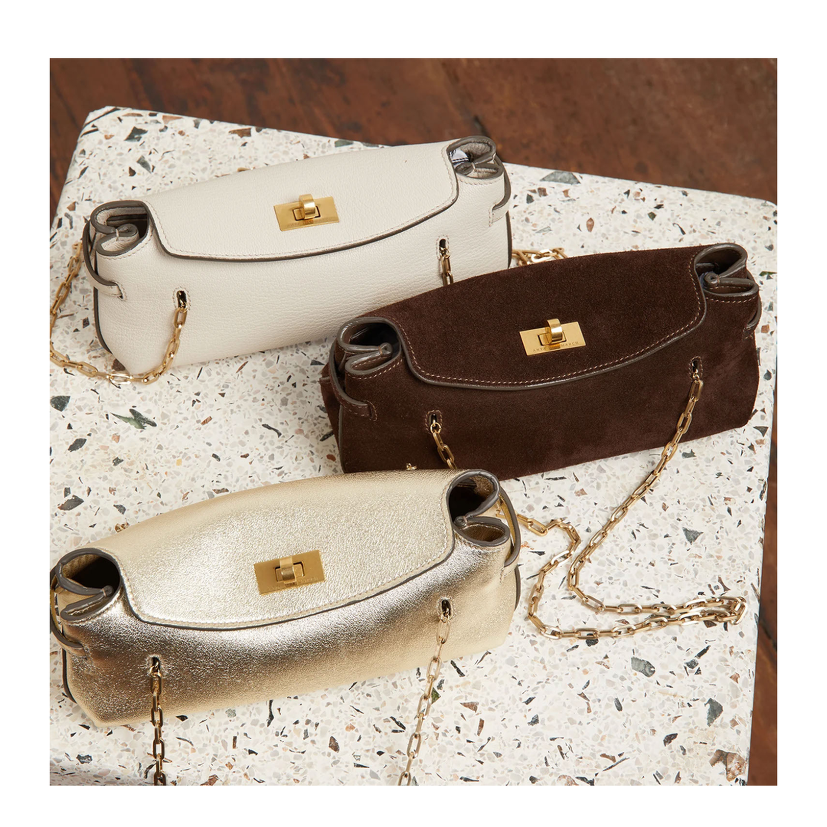 Gem Metallic Nappa Leather Sandals
