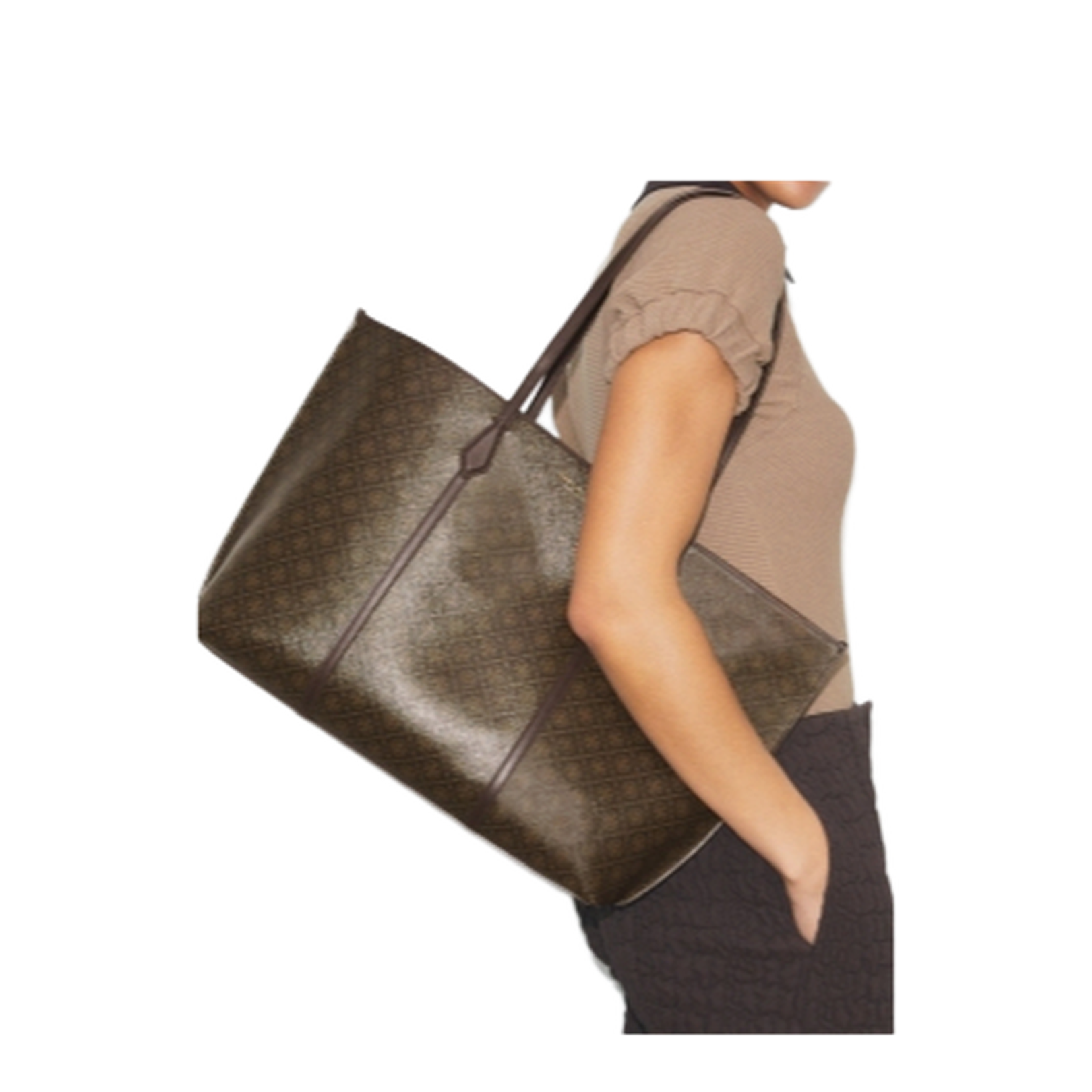 Printed Canvas Perry Shopping Bag