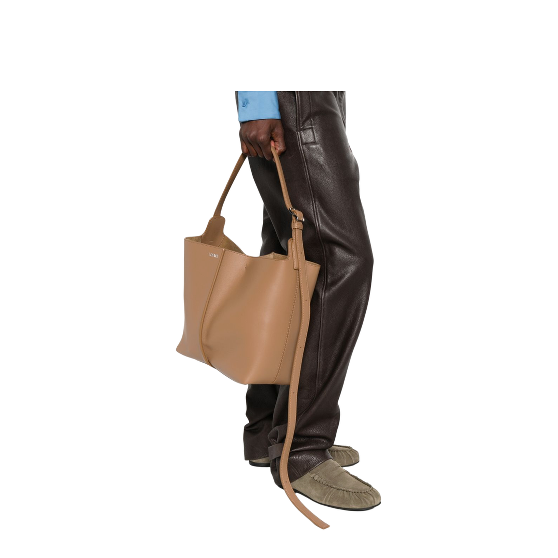 Bilbao Medium Calfskin Bucket Bag - Mocha