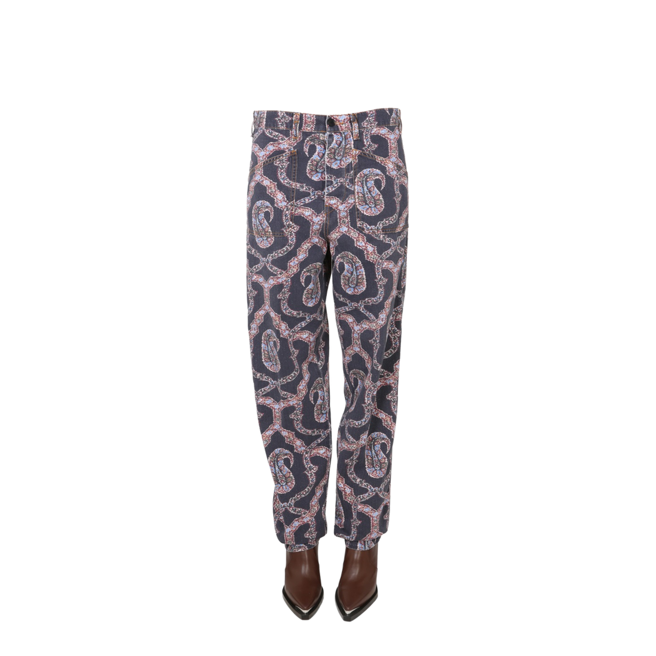 Paisley Denim Pants