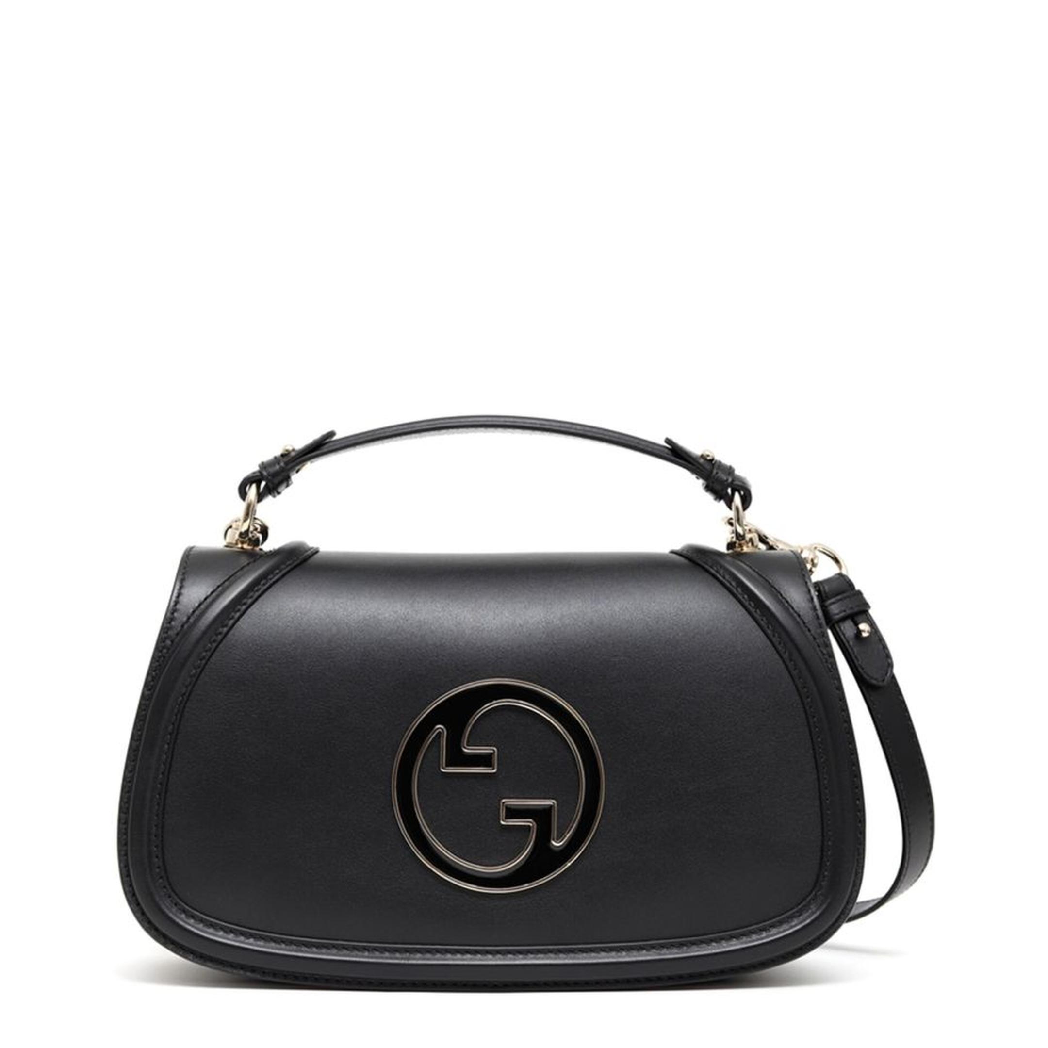 Blondie Large Leather Top Handle Bag - Black