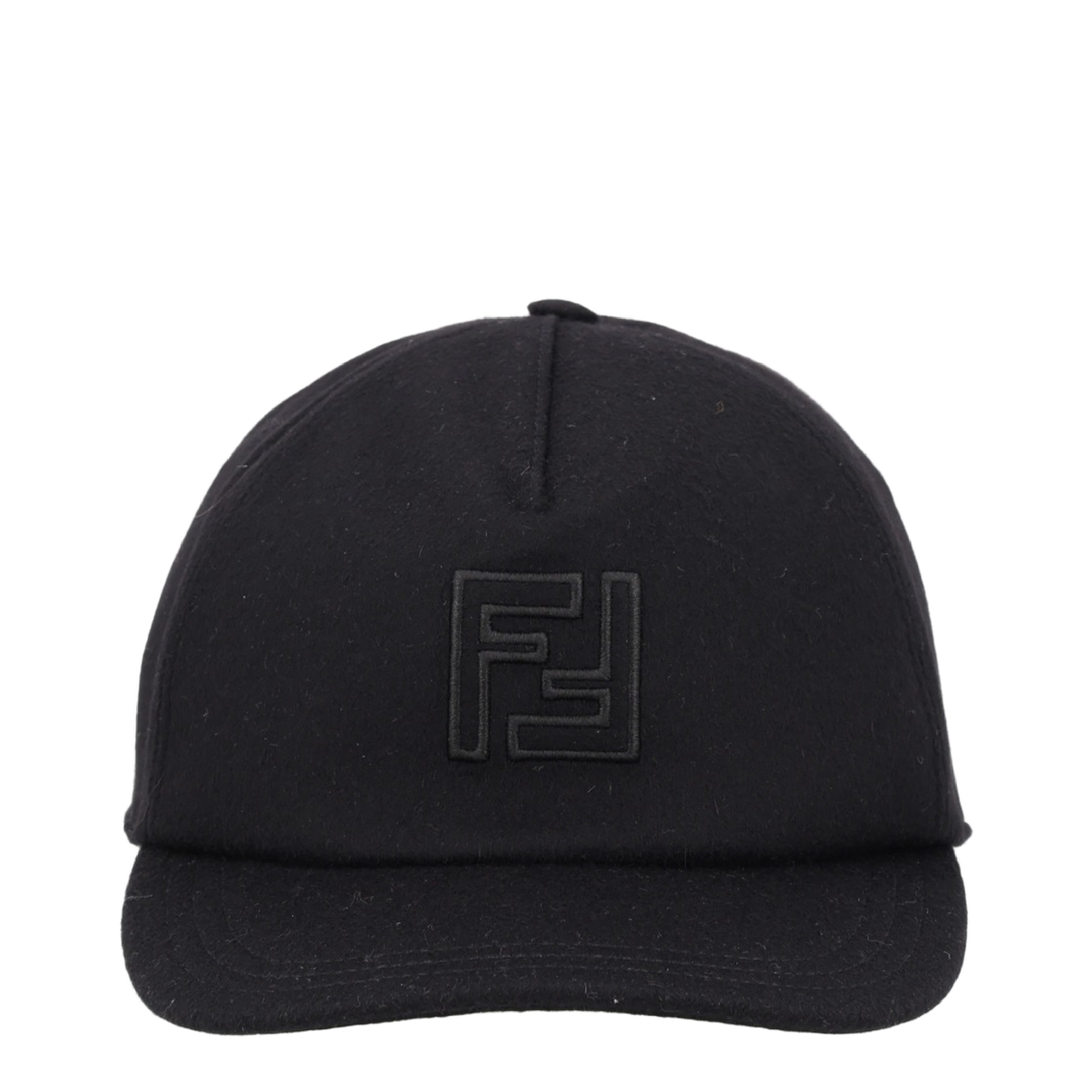 Black Wool and Cashmere Baseball Cap