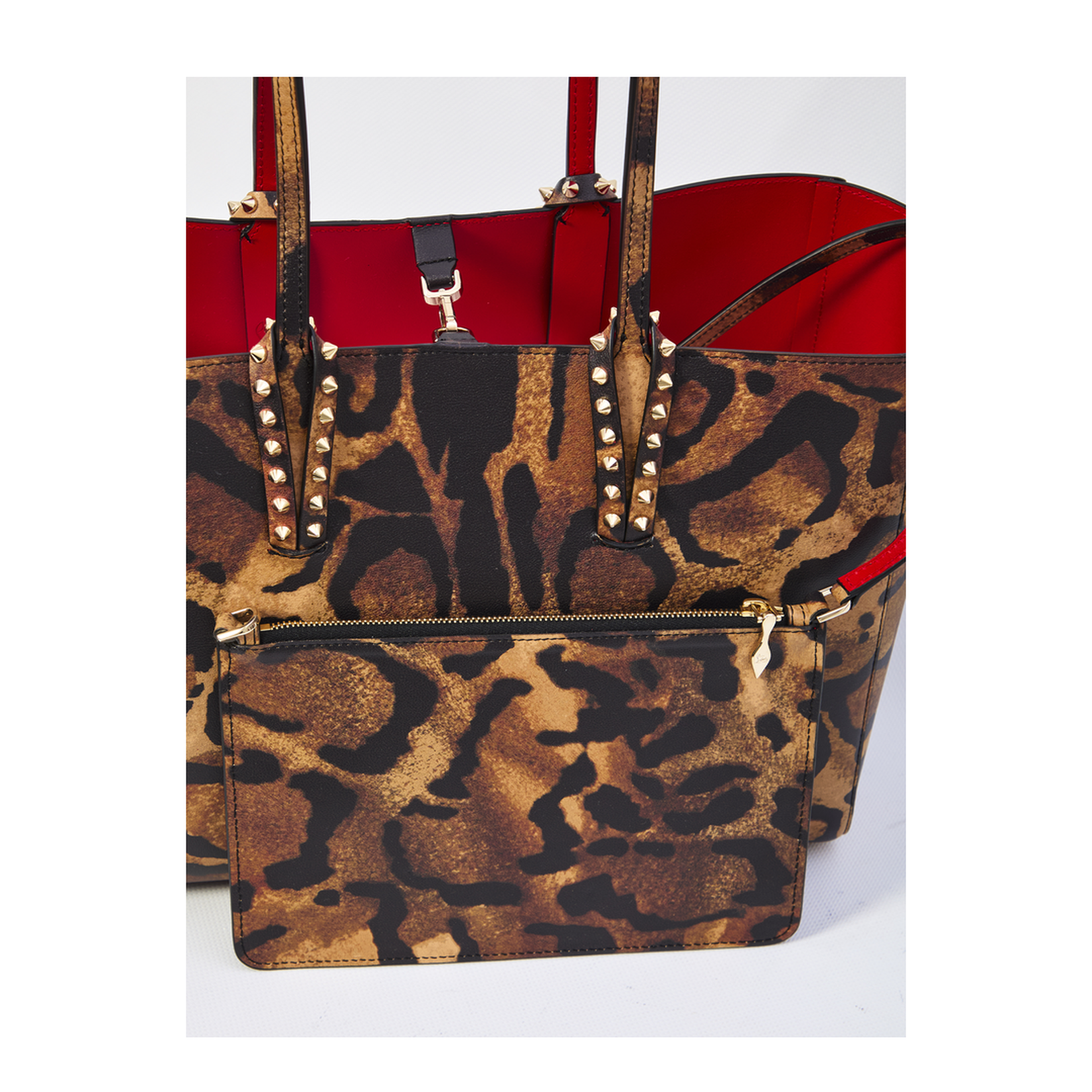 Animal-Print Calf Leather Bag