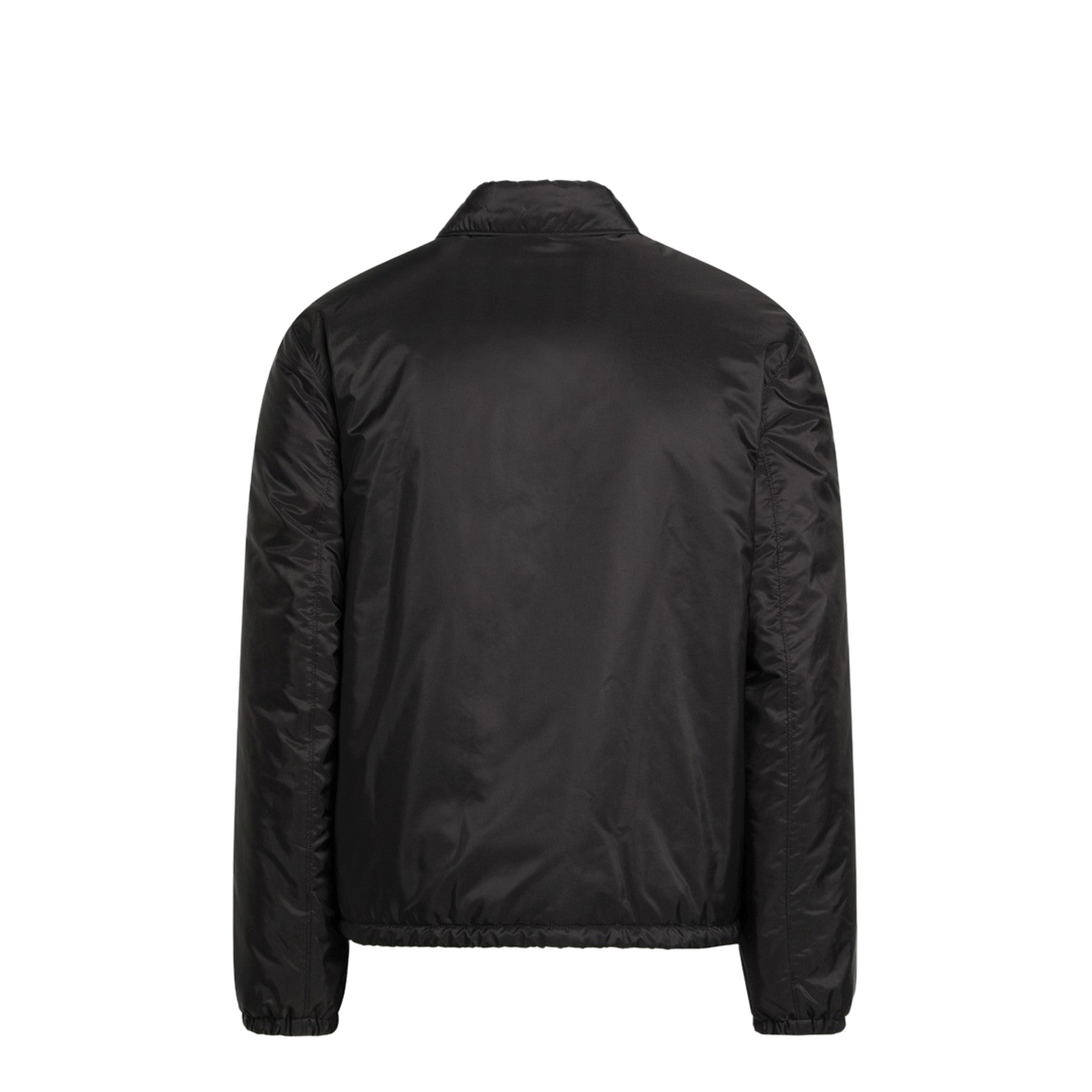 Black Re-Nylon Zip-Up Jacket