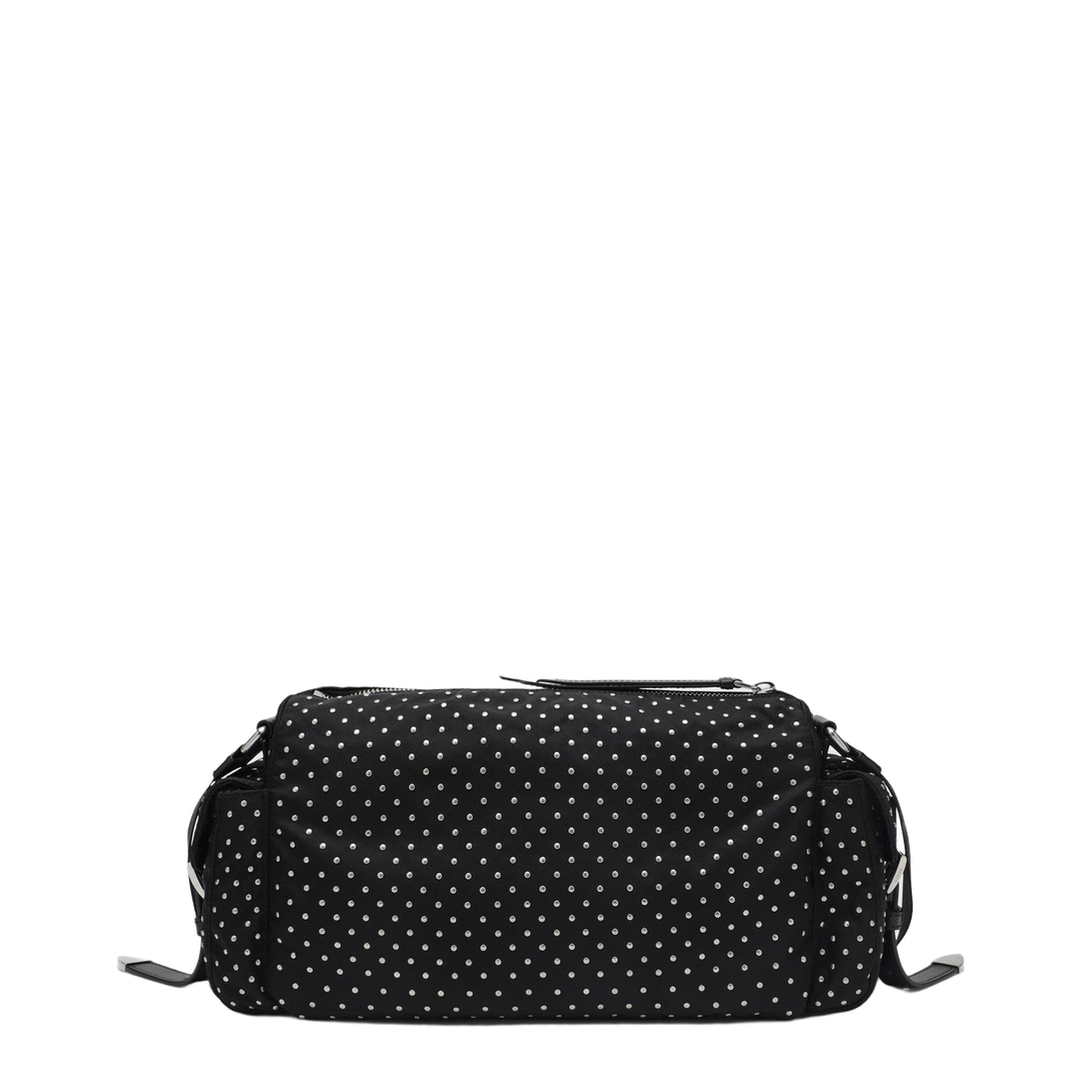 Black Re-Nylon Bag With Studs