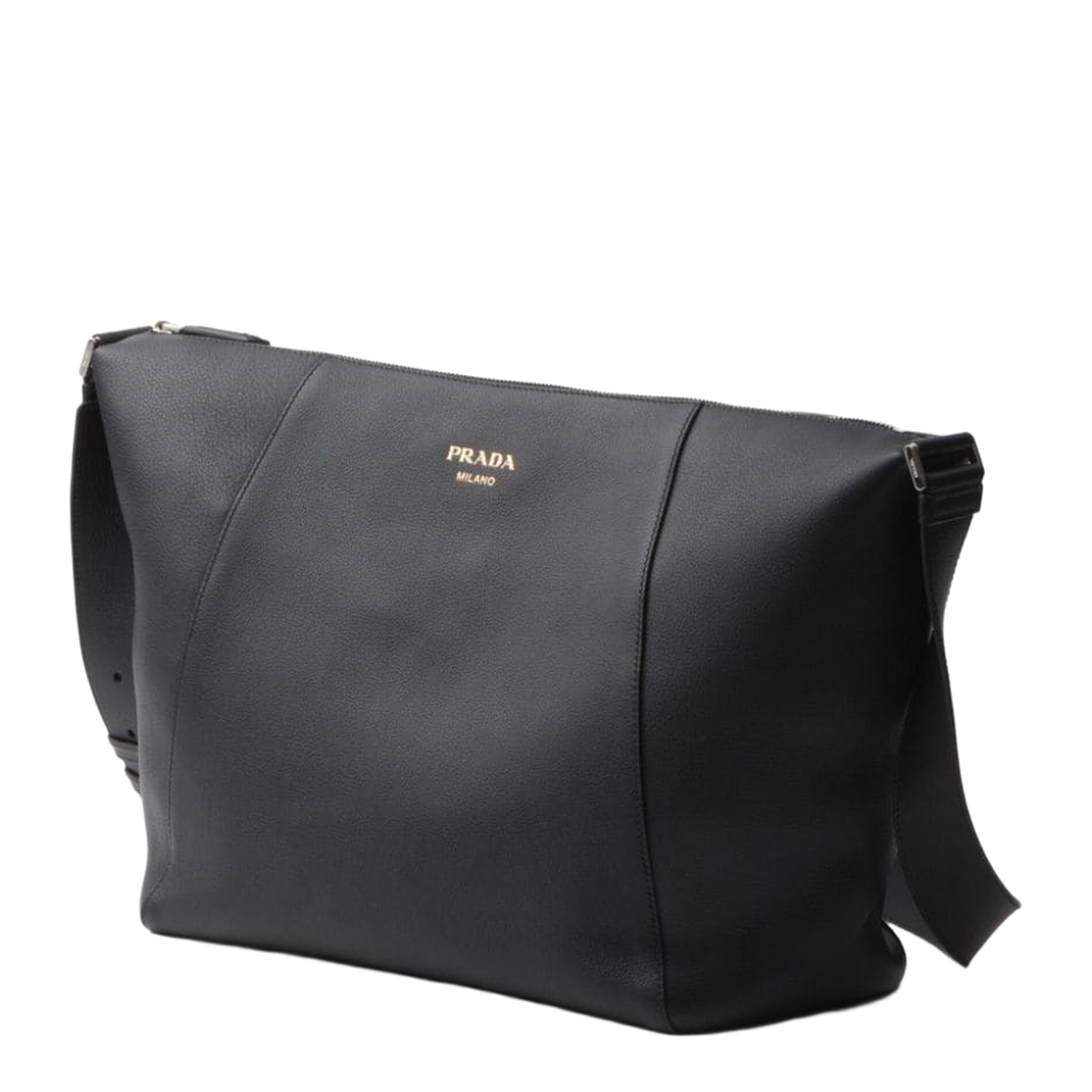 Logo-Stamp Leather Shoulder Bag