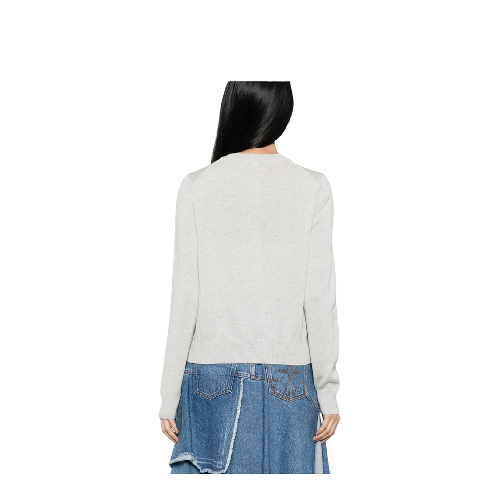Light Grey Front Button Fastening Top