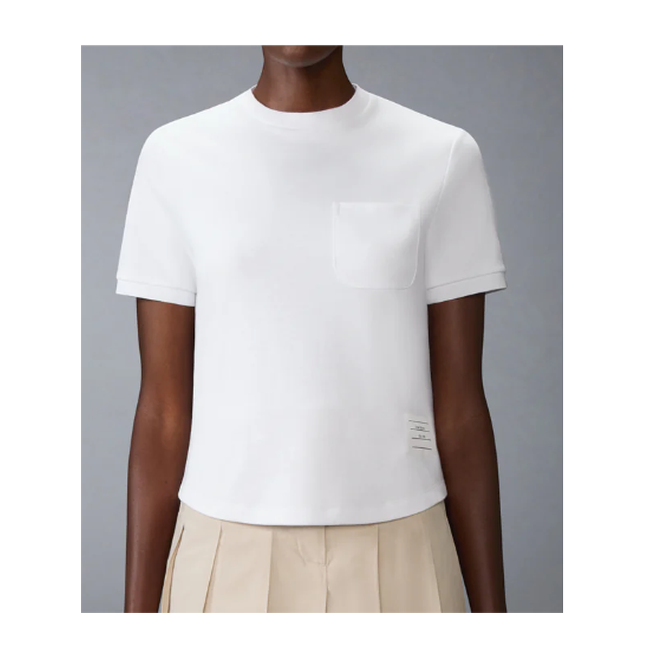 MAYFEYR - Thom Browne - Short Sleeve Tee In Cotton Milano - FJS223AJ0055100
