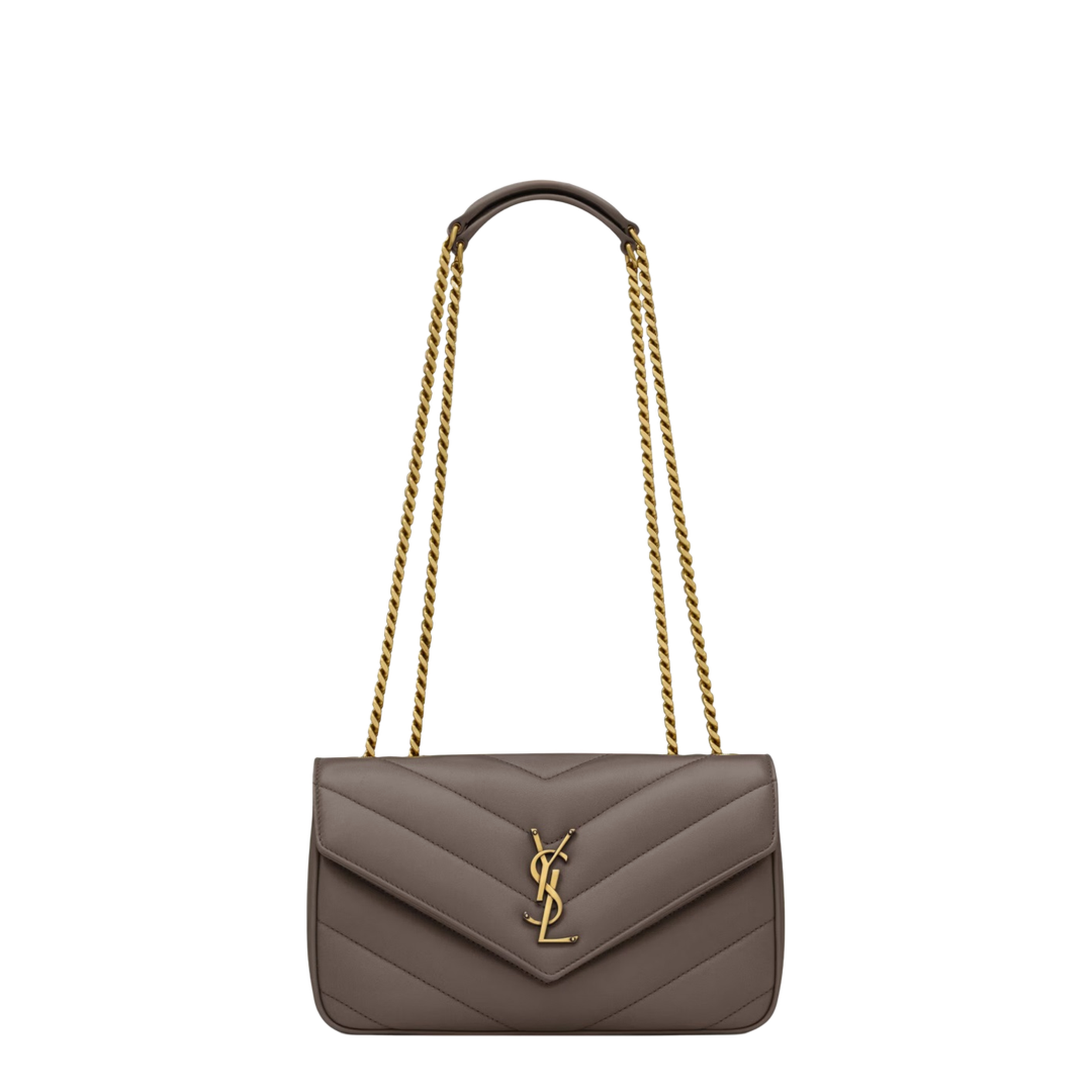 Loulou Small Leather Shoulder Bag - Urban Grey