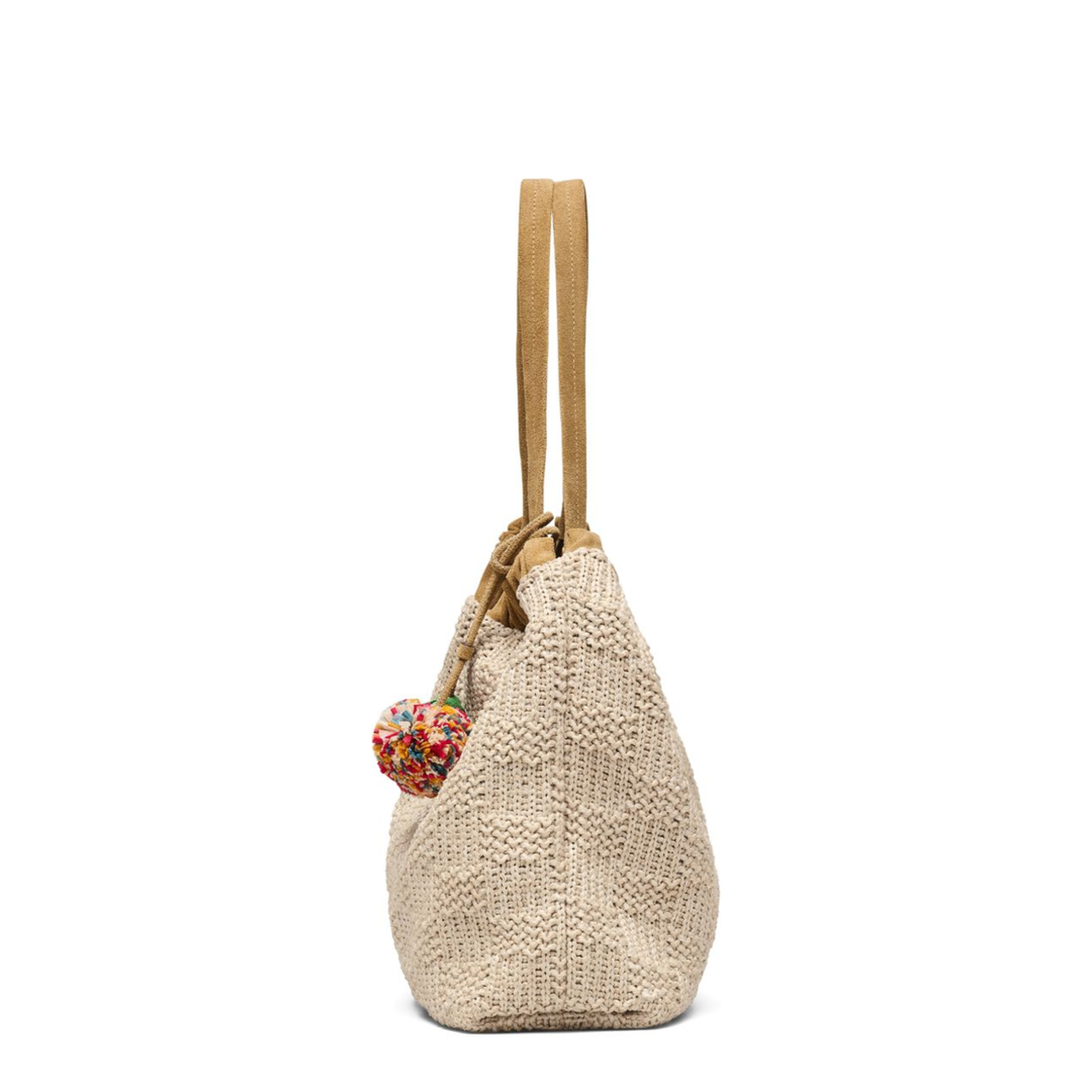 Cristina One Size Two-Way Weave Tote - Natural