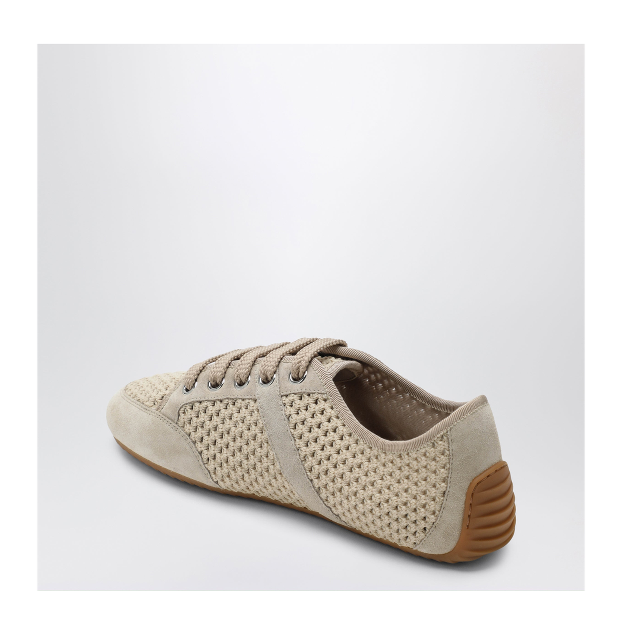 Slim Sneakers In Mesh And Suede