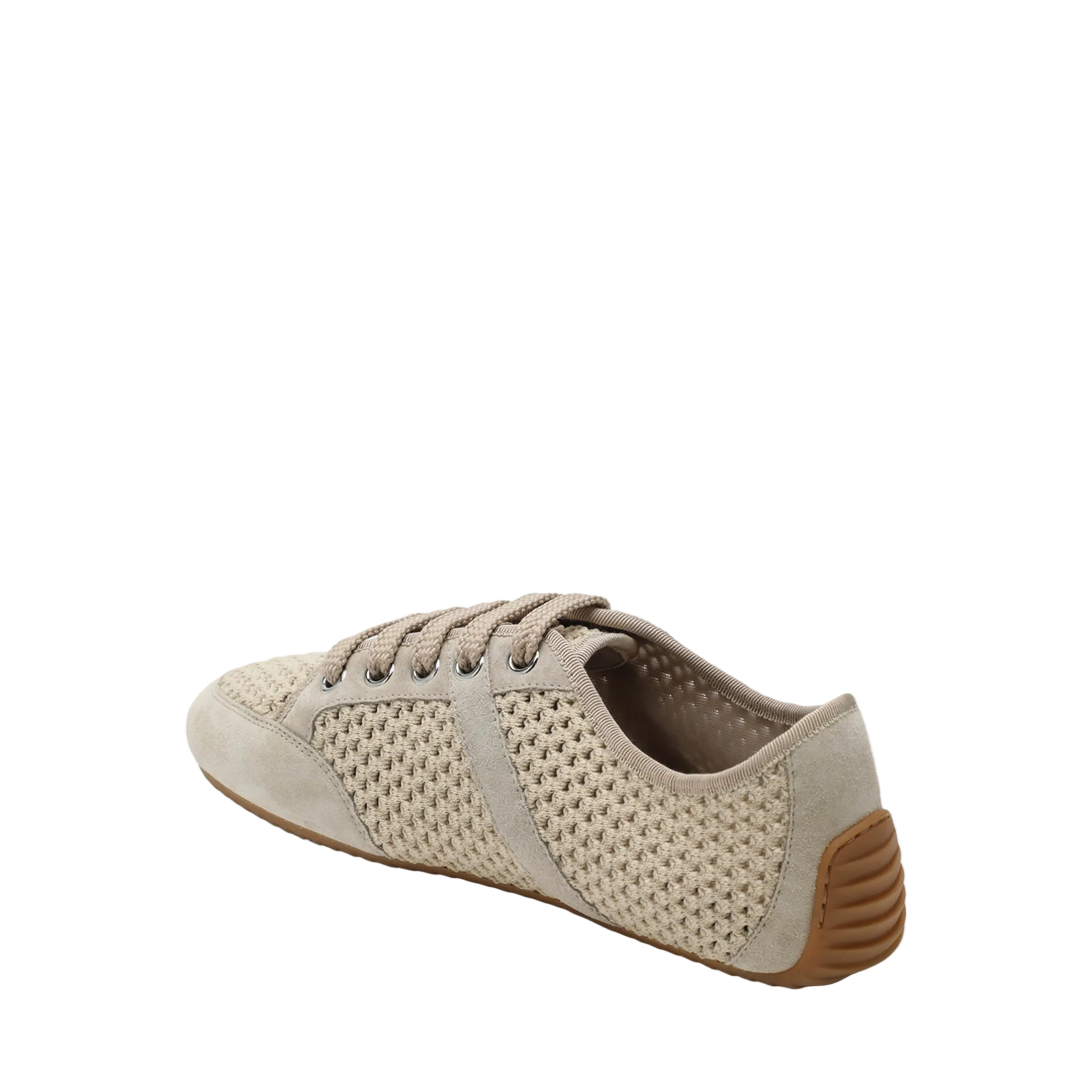 Slim Sneakers In Mesh And Suede