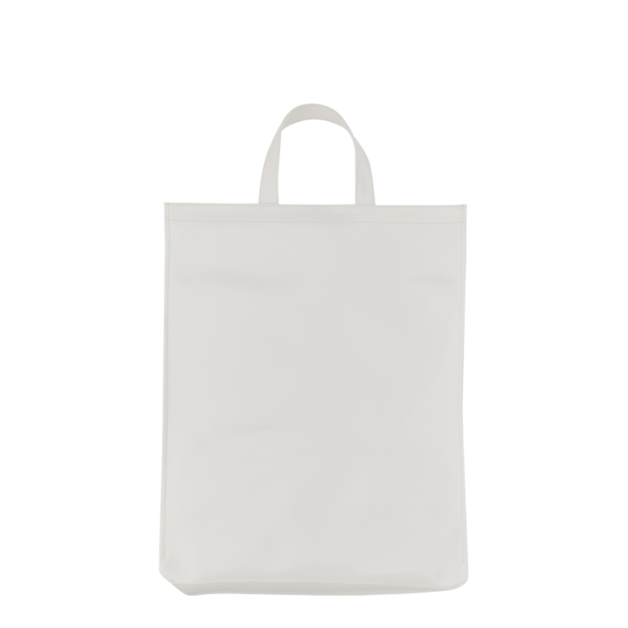 White Shopper Logo Tote Bag