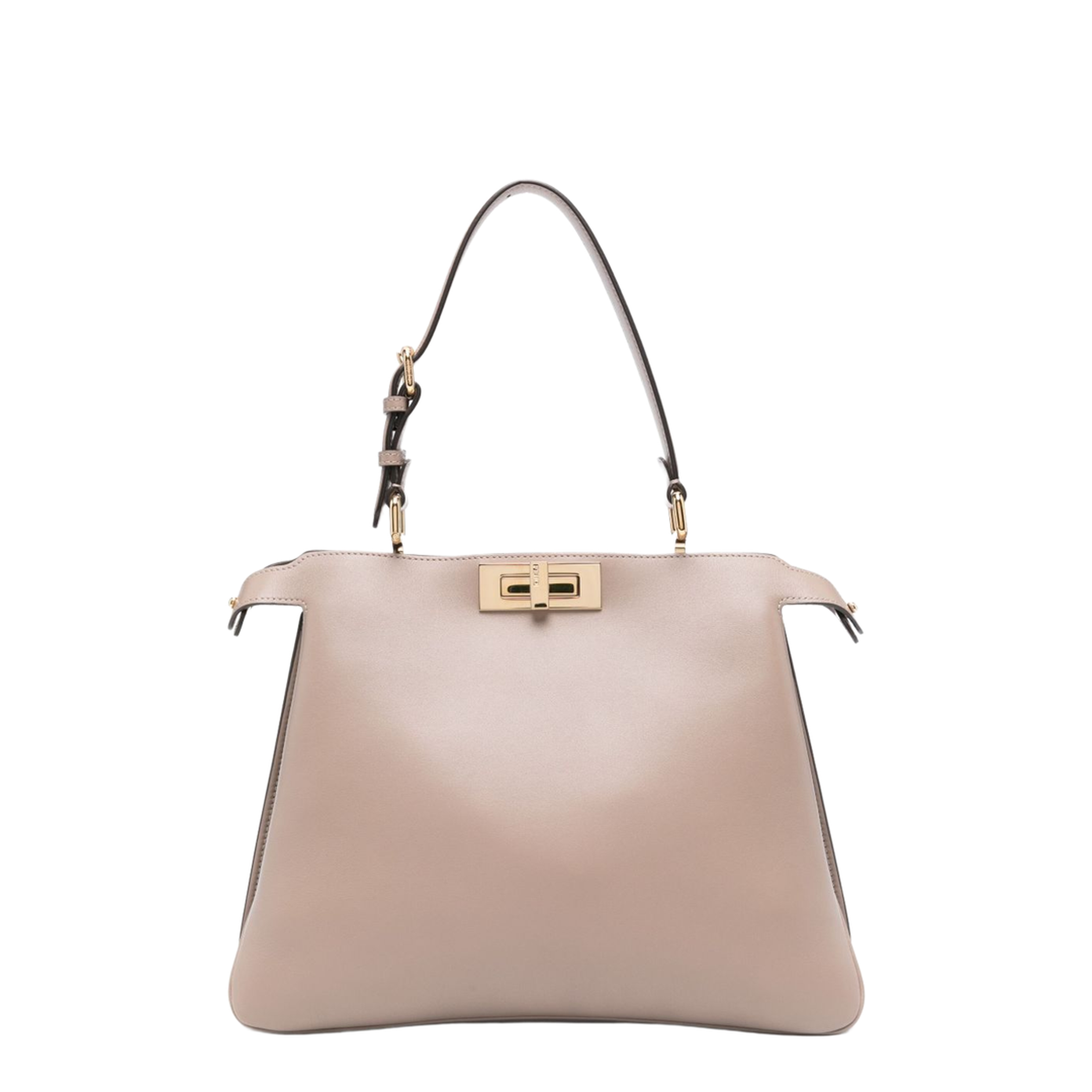 Peekaboo Leather Top Handle Bags - Beige