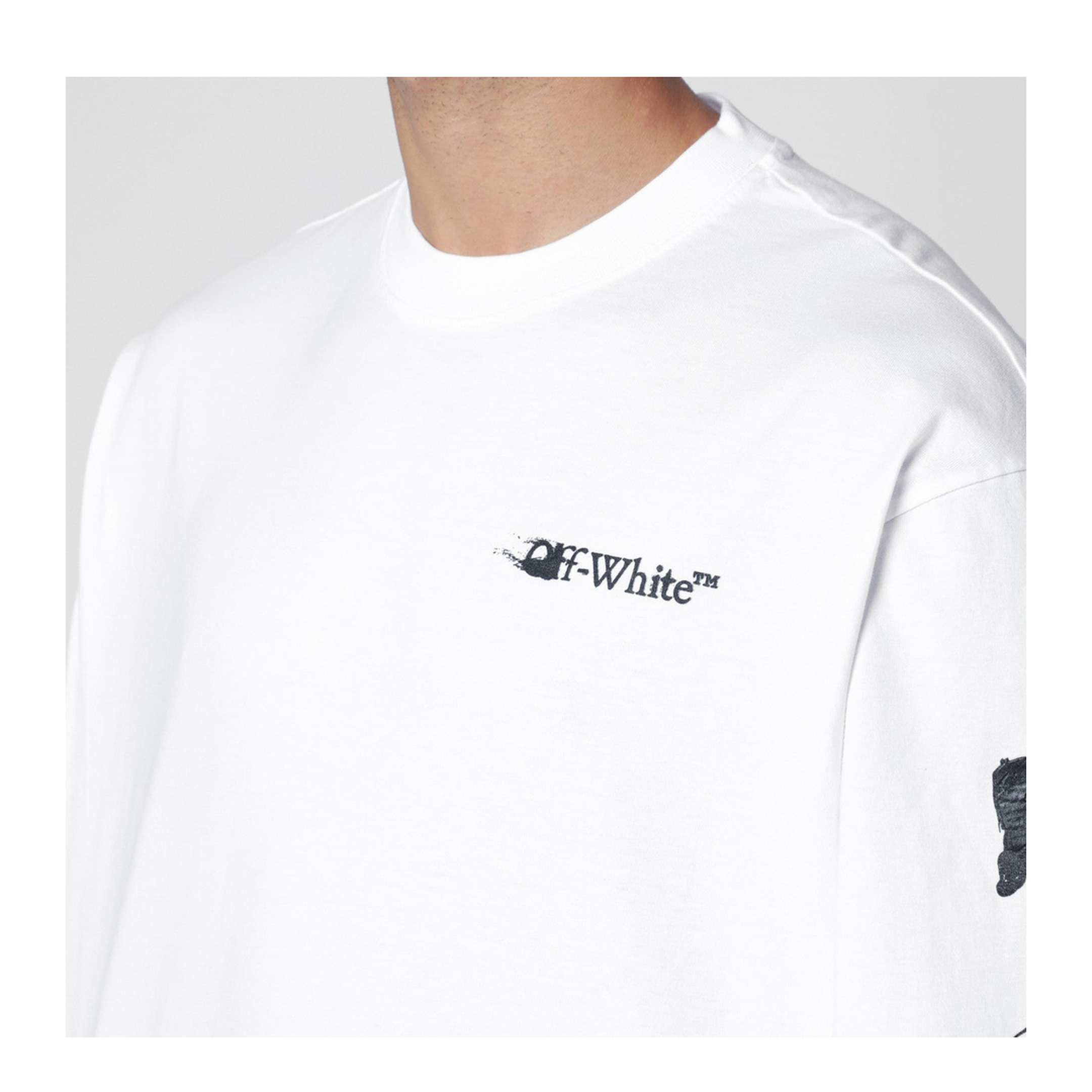 White Long-Sleeved T-Shirt with Logo