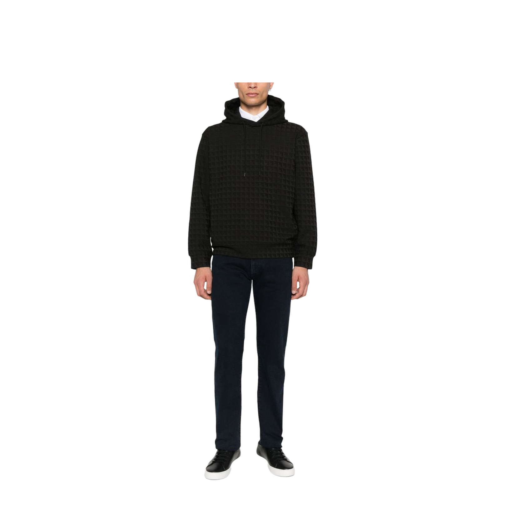 Lyocell-blend Jacquard Jersey Hooded Sweatshirt