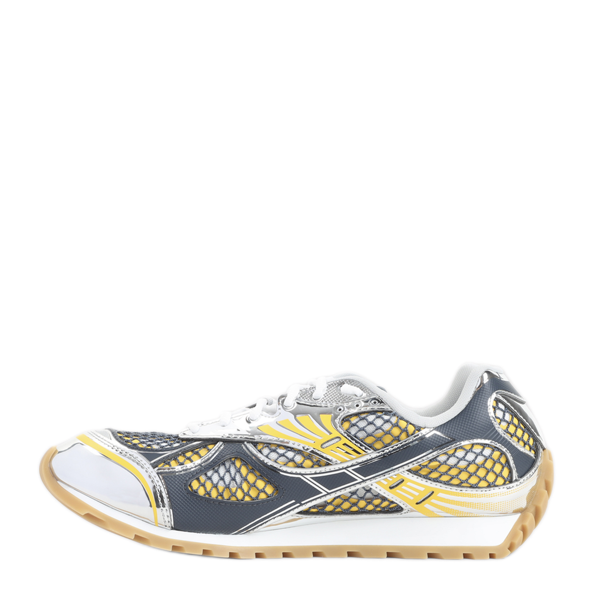MAYFEYR - Bottega Veneta - Taxi Denim Silver Orbit Sneakers - 741357V2X407386