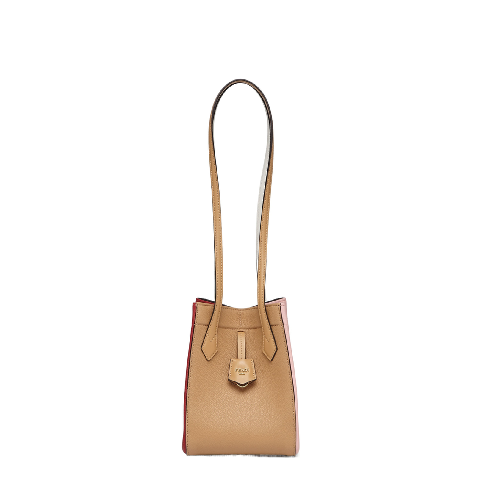 Origami Mini Leather Bucket Bags - Tan