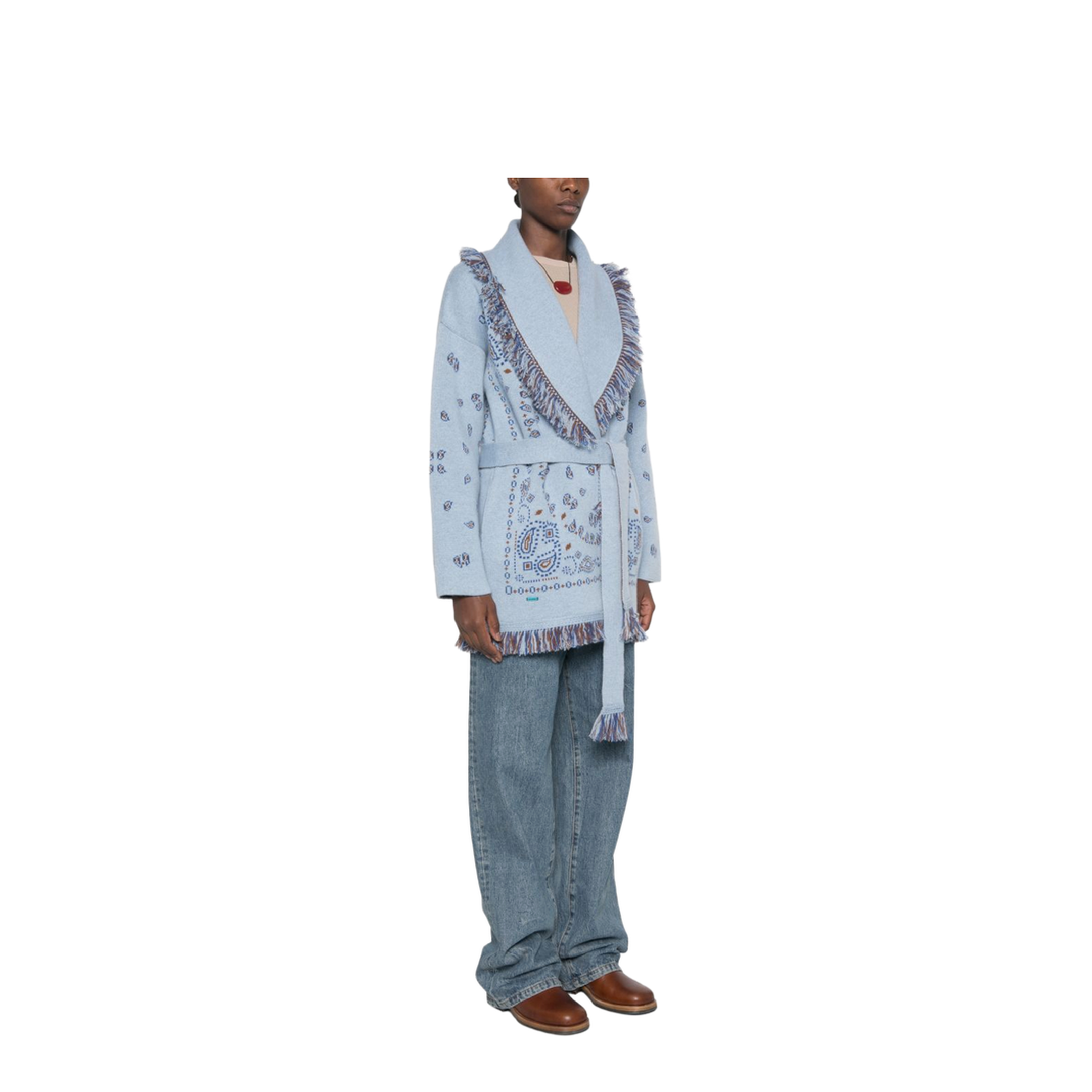 MAYFEYR - Alanui - Sweaters Light Blue - LWHB064E26KNI0024284